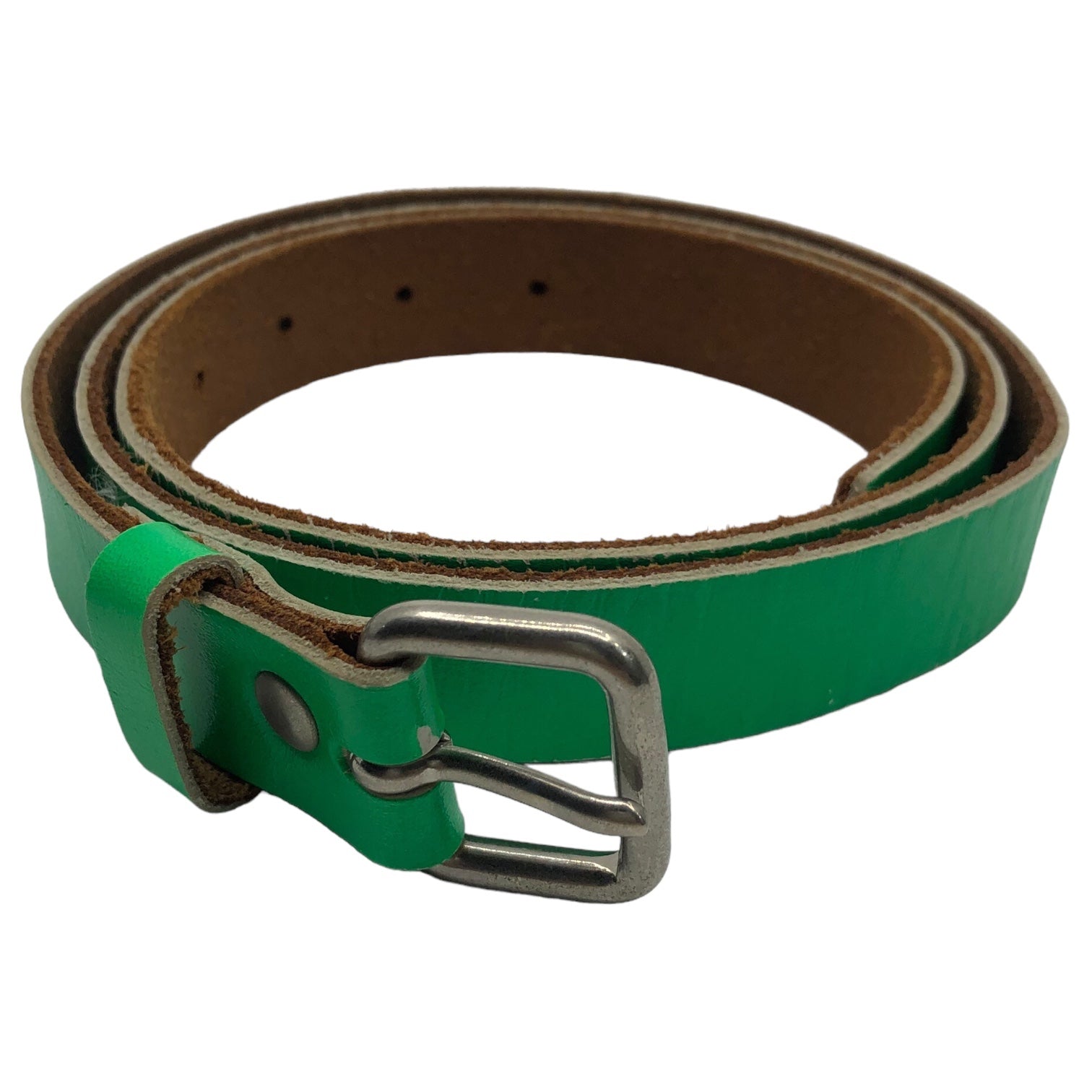 COMME des GARCONS HOMME PLUS(コムデギャルソンオムプリュス) green color leather belt  グリーンカラー レザー ベルト PF-K304 S グリーン 本革