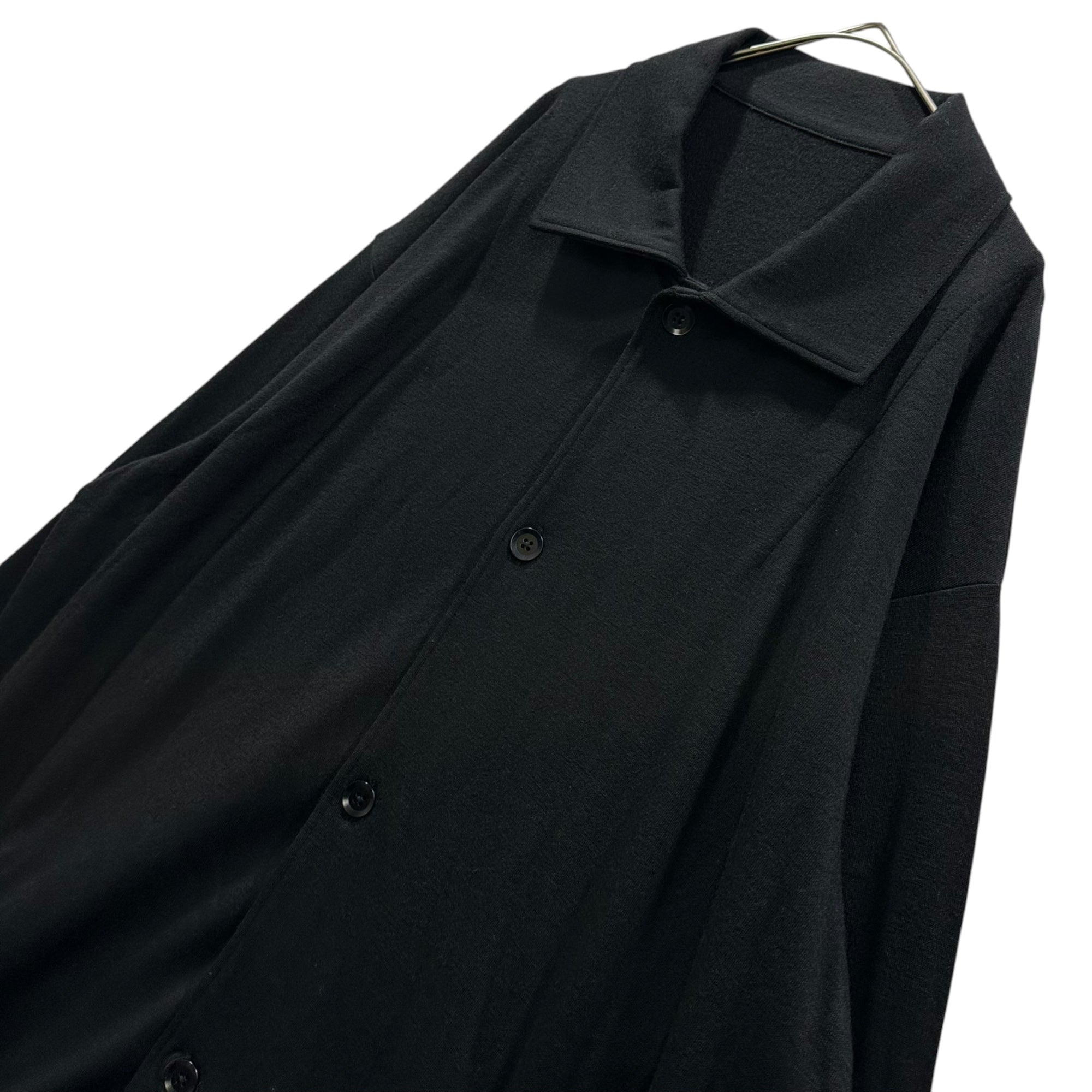 Ground Y(グラウンドワイ) 2024AW WOOL SHIRTS JACKET ウール シャツ ジャケット GO-T17-105 3 ブラック