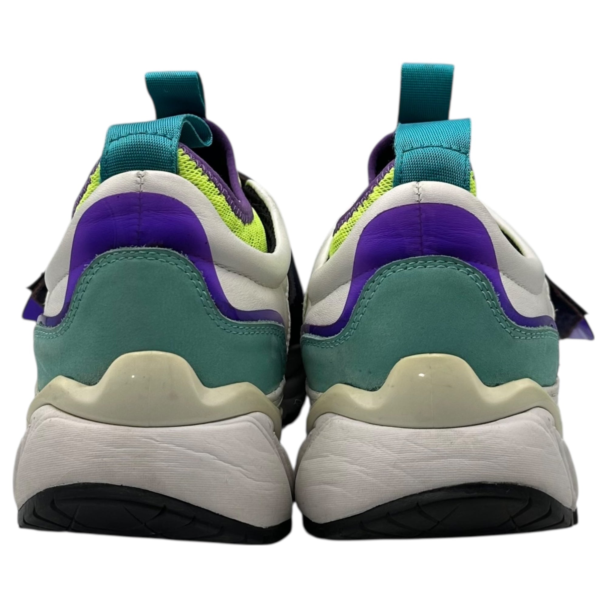 A(LeFRUDE)E(アルフレード) Big Velcro Dad Sneakers ビッグ ベルクロ ダッド スニーカー ホワイト×グリーン×パープル