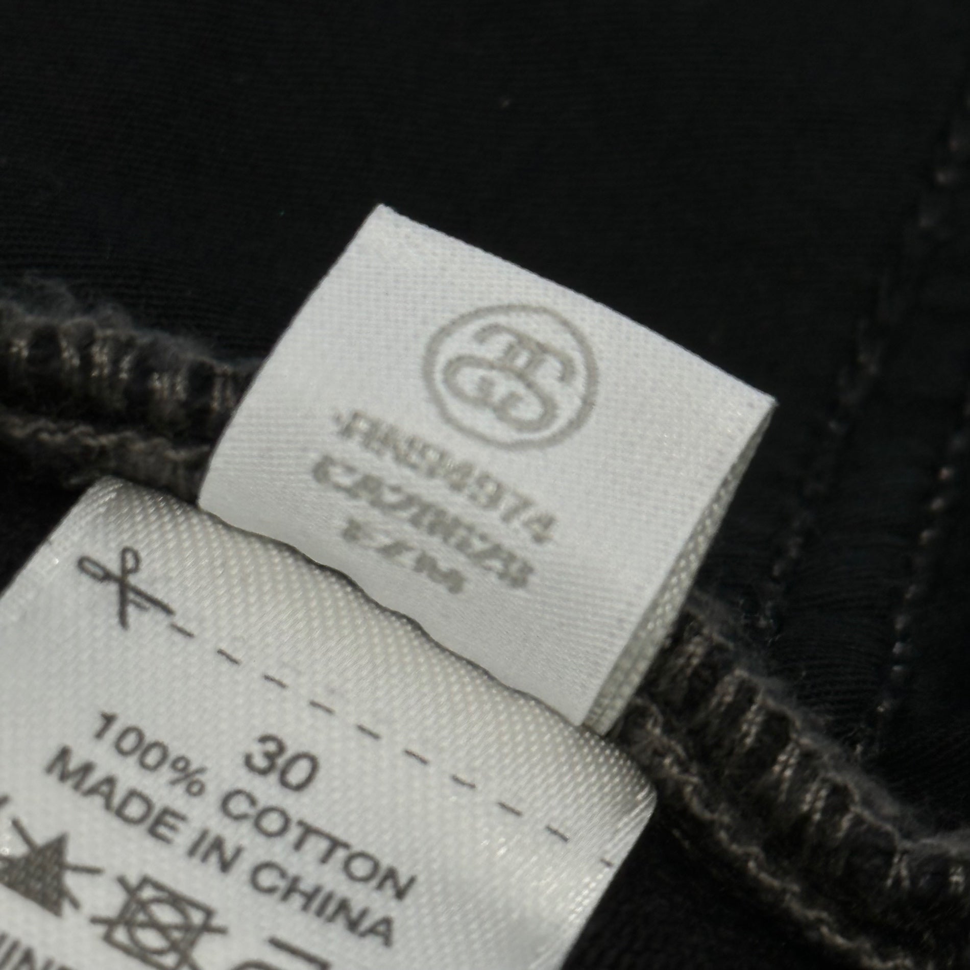 STUSSY(ステューシー) Big Ol' Denim Vintage Jean ヴィンテージ加工 ブラック デニム ストレート ワイド パンツ 30 ブラック