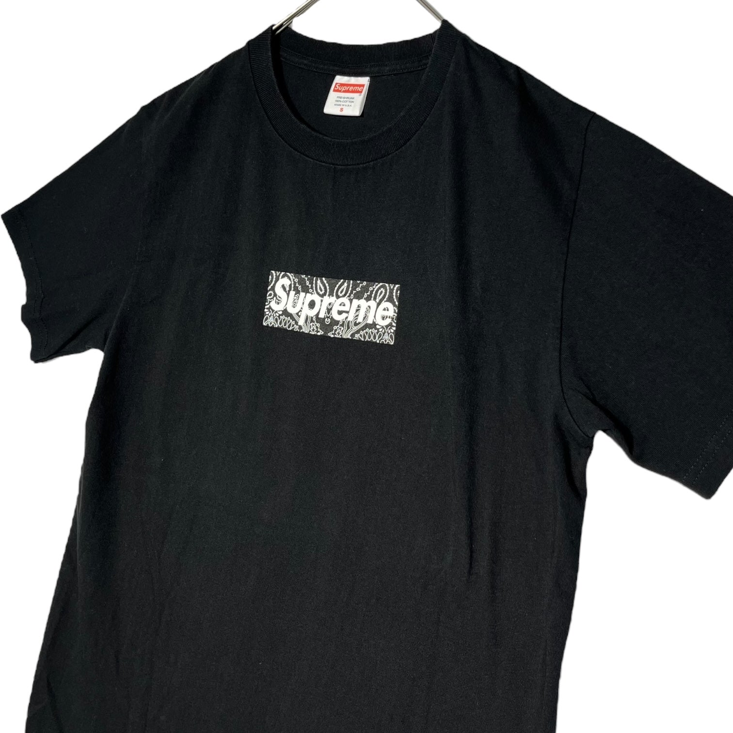 SUPREME(シュプリーム) 19AW Bandana box logo tee バンダナ ボックス ロゴ Tシャツ S ブラック