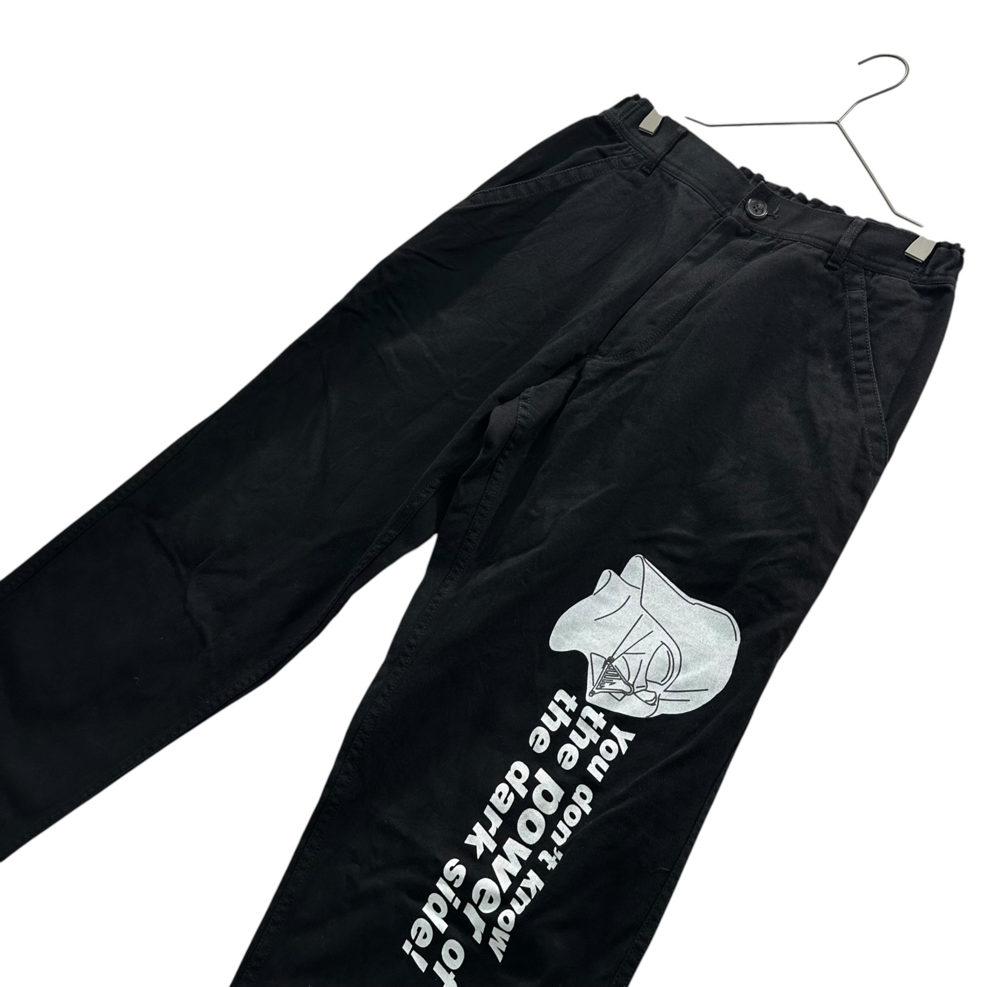 STAR WARS x COMME des GARCONS SHIRT(スターウォーズ × コムデギャルソンシャツ) Dark Side Printed Easy Pants ダークサイド プリント イージー パンツ W20119 M ブラック×ホワイト