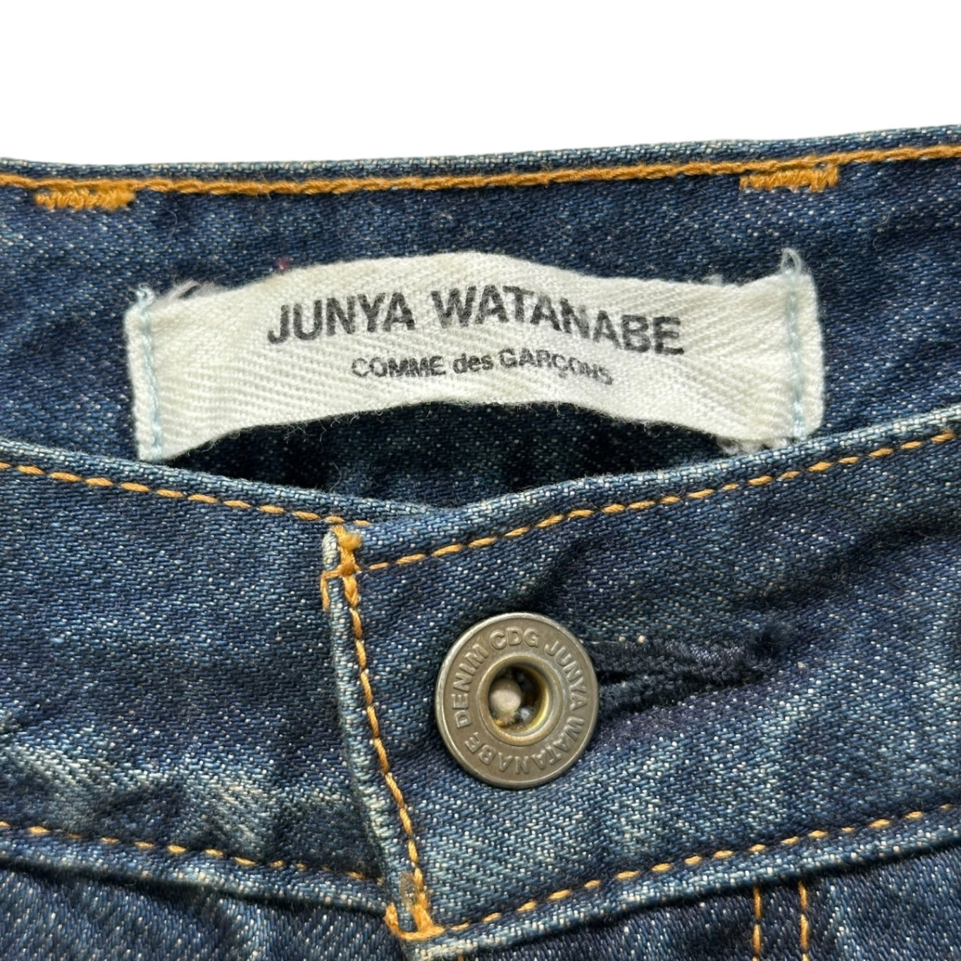 COMME des GARCONS JUNYA WATANABE(コムデギャルソンジュンヤワタナベ) 12AW Wide Silhouette Denim Shorts ワイド シルエット デニム ハーフパンツ JJ-P202 M インディゴ AD2012 USED加工 男性着用可能