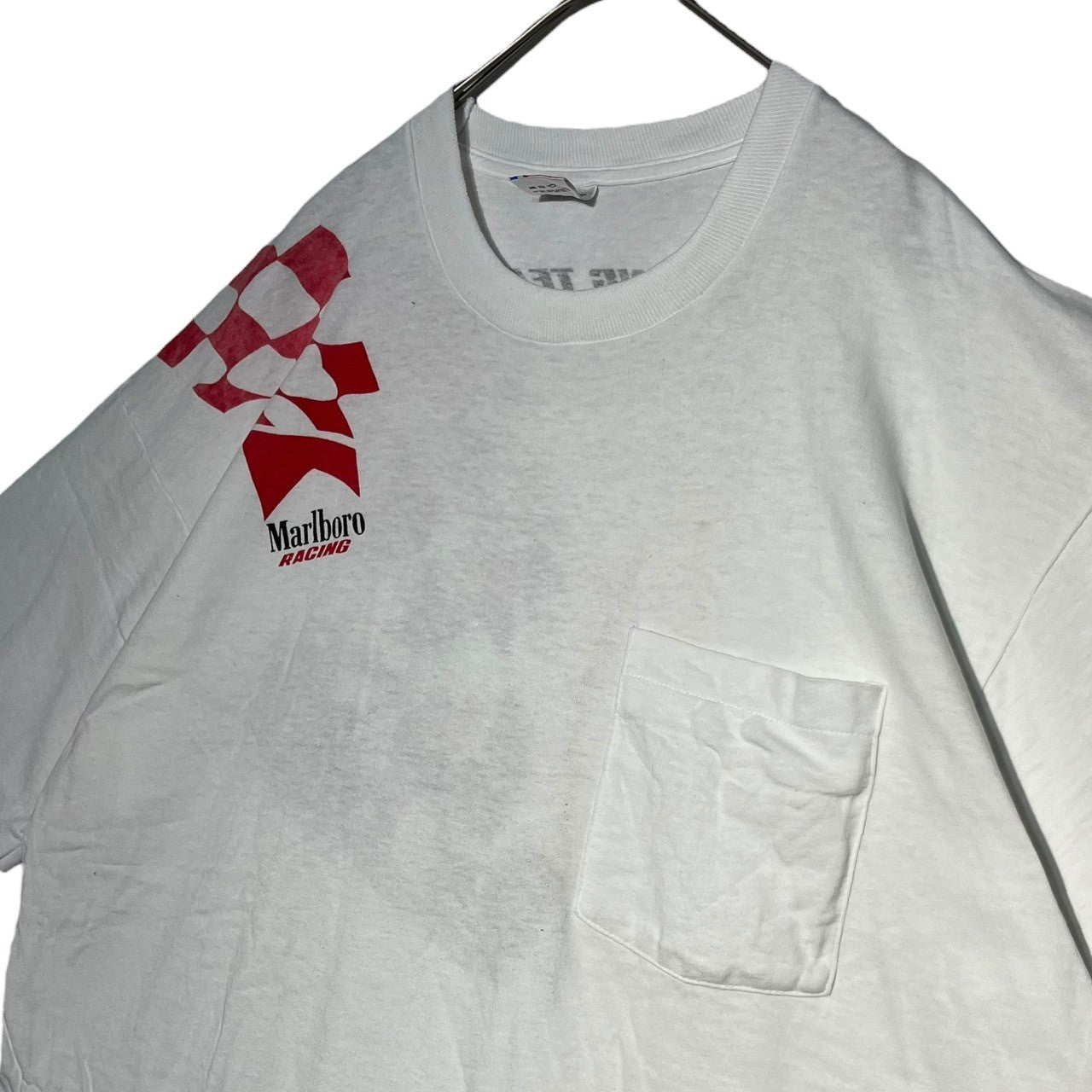 Marlboro(マールボロ) 90's Marlboro RACING レーシング プリント Tシャツ XL ホワイト×レッド 90年代 ヴィンテージ