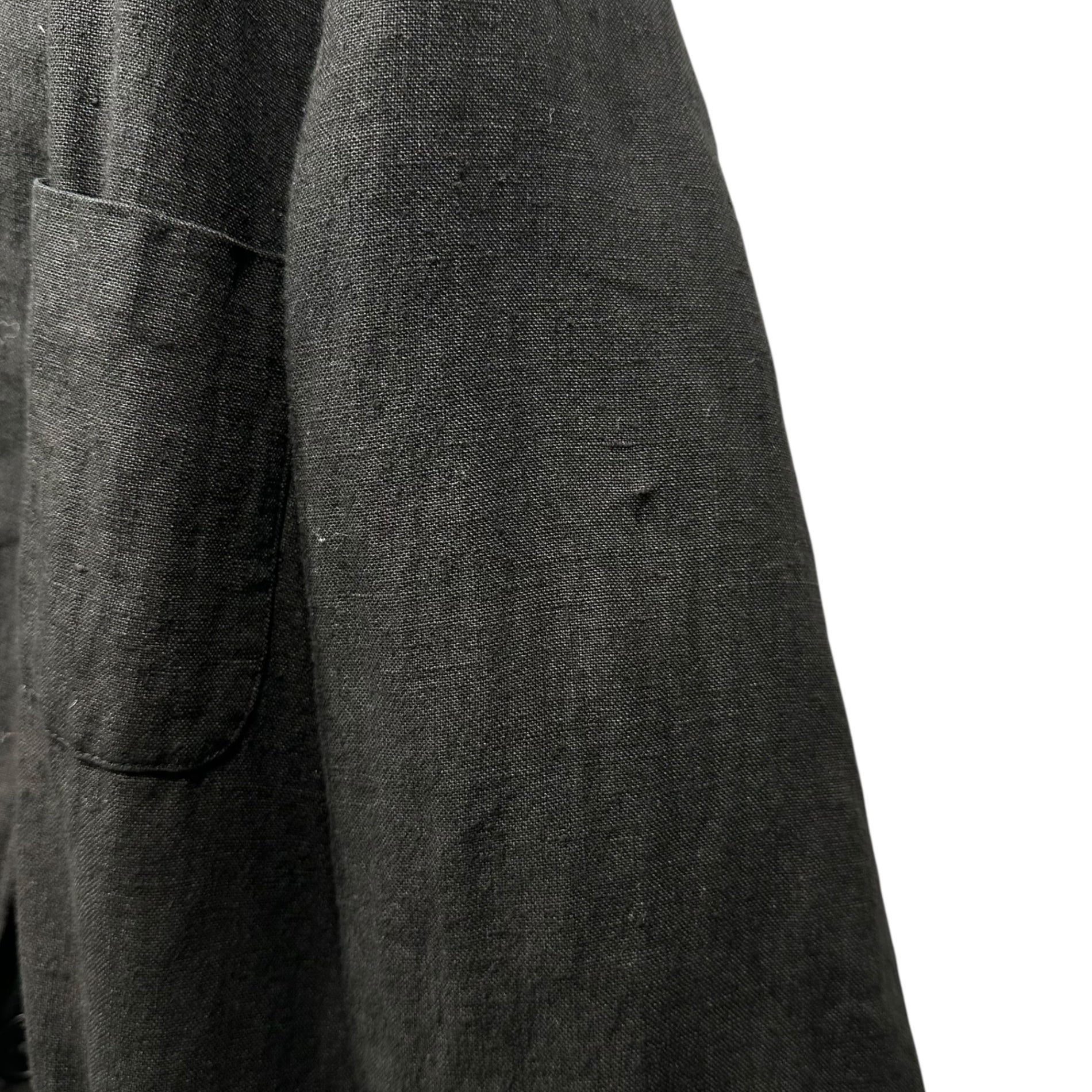 COMME des GARCONS(コムデギャルソン) 70's~80's Power Shoulder Linen 1B Tailored Jacket パワーショルダー リネン 1B テーラード ジャケット 表記無(M程度) ブラック 70年代～80年代 ヴィンテージ アーカイブ