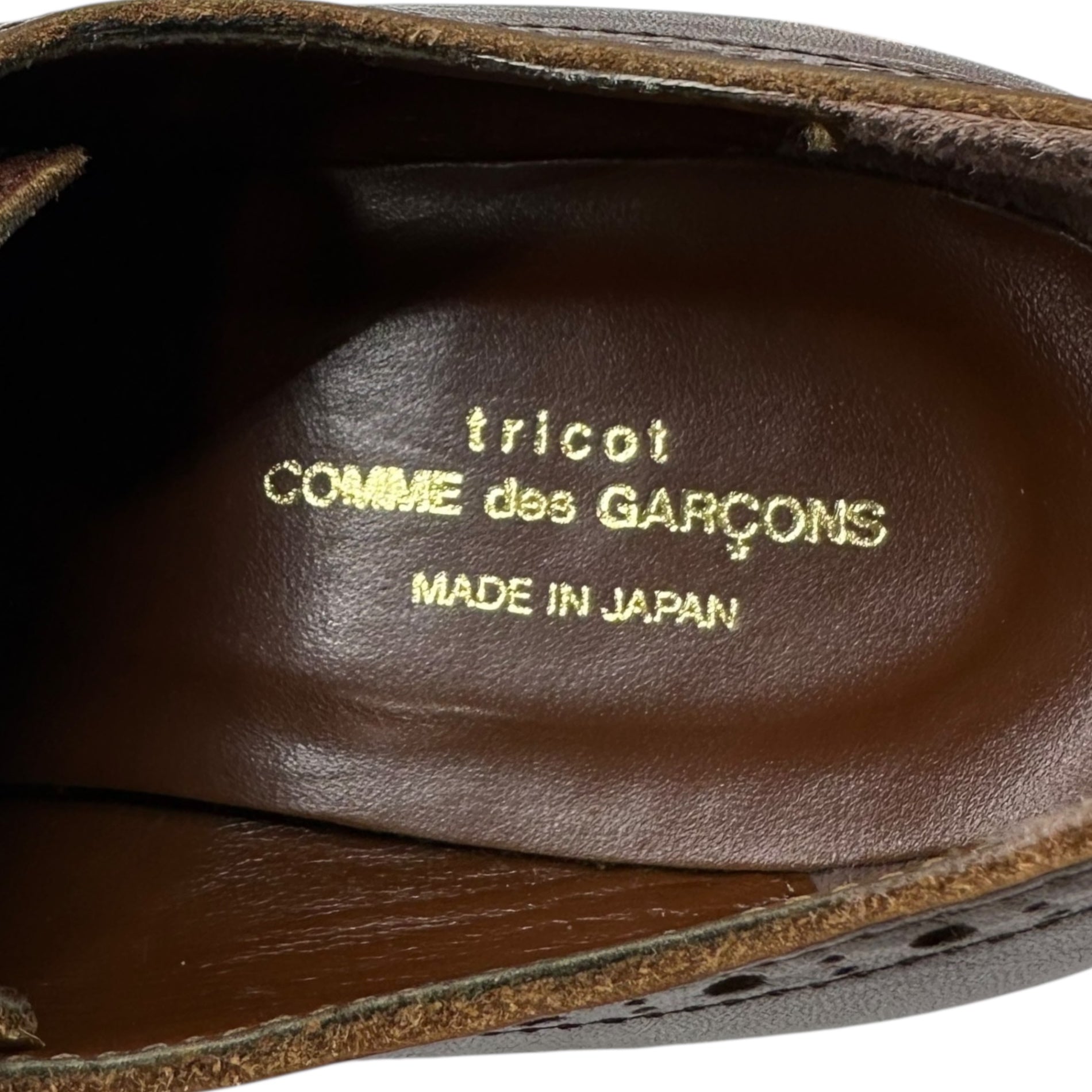 tricot COMME des GARCONS(トリココムデギャルソン) 1-Snap Medallion Leather Shoes 1スナップ メダリオン レザー シューズ TB-K105 24cm ブラウン 革靴