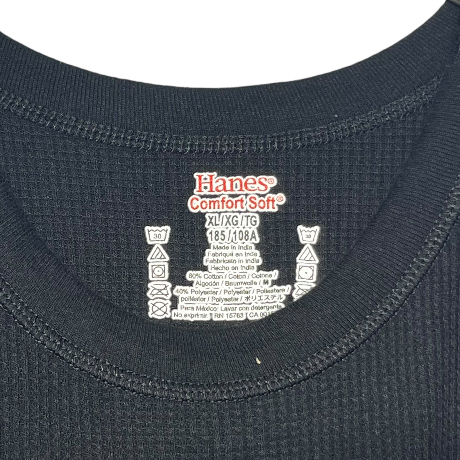 SUPREME×Hanes(シュプリームヘインズ) Bones Thermal Crew ボーン サーマルクルー XL ブラック×ホワイト 骨 サーマル カットソー 長袖 Tシャツ コラボ