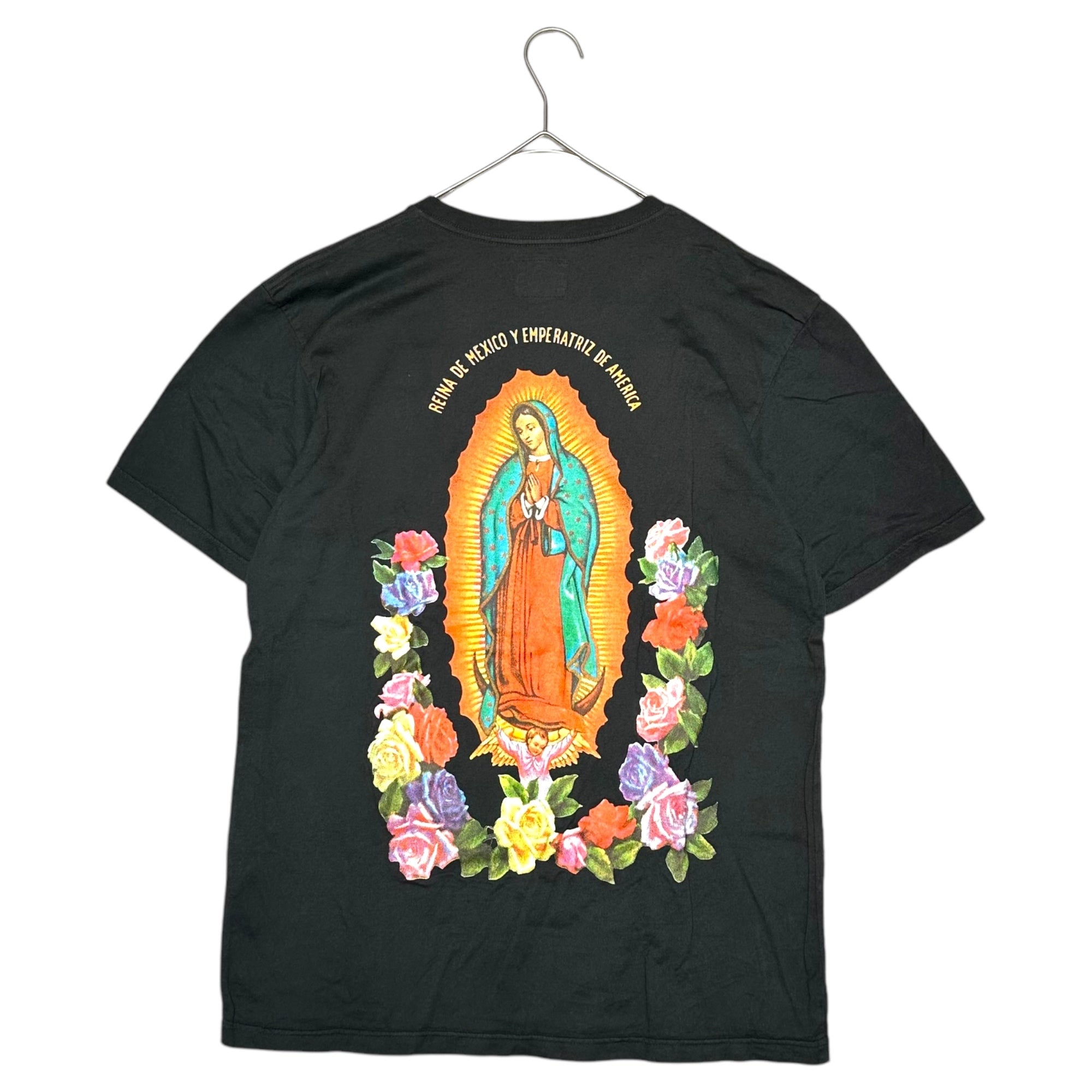 WACKO MARIA(ワコマリア) Back Maria & Rose Print Crew Neck T-Shirt バック マリア＆ローズ プリント クルーネック Tシャツ S ブラック×マルチカラー