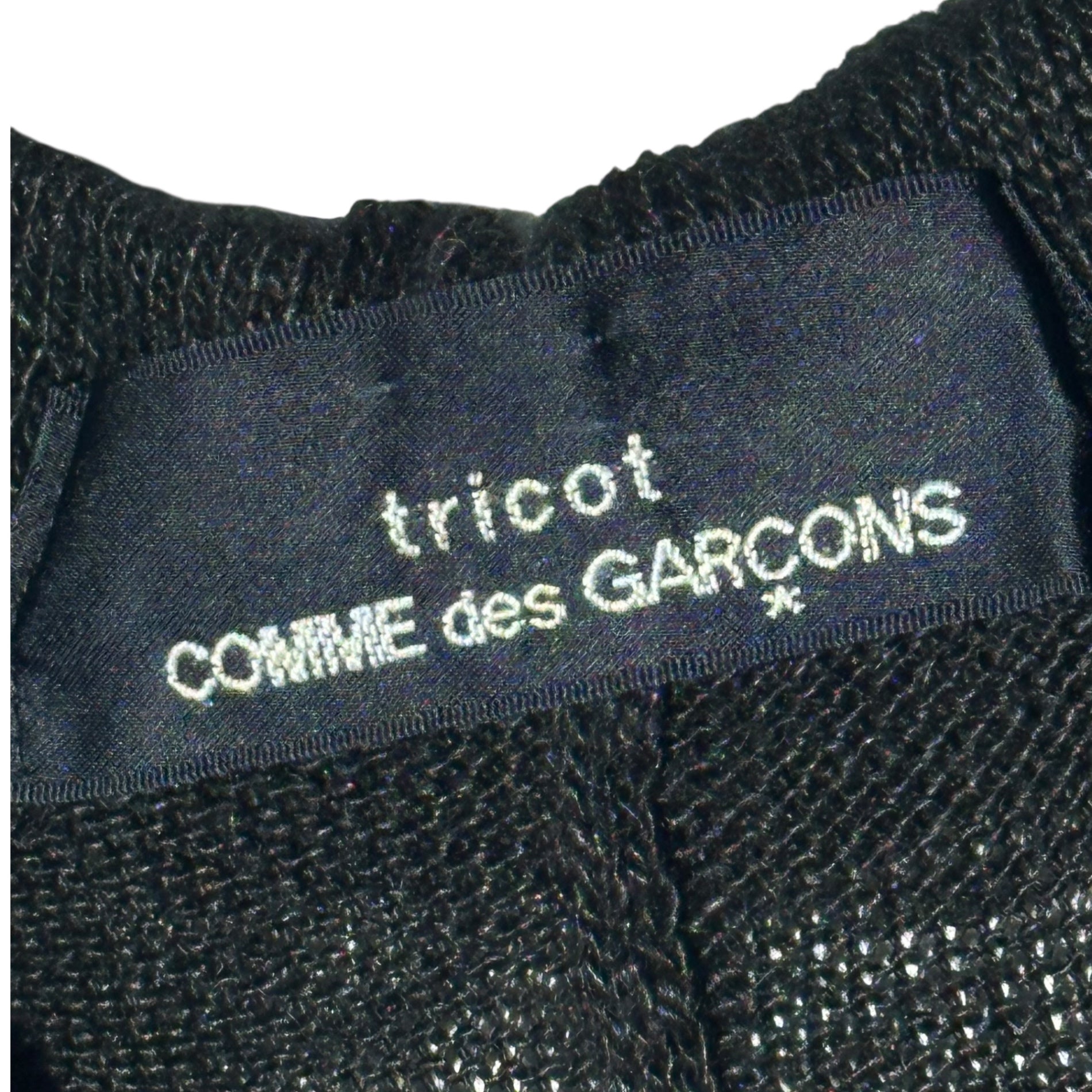 tricot COMME des GARCONS(トリココムデギャルソン) 99SS Round-Neck Linen Sleeveless Knit Shirt Blouse 丸襟 リネン ノースリーブ ニット シャツ ブラウス TN-020070 表記無(M程度) ブラック