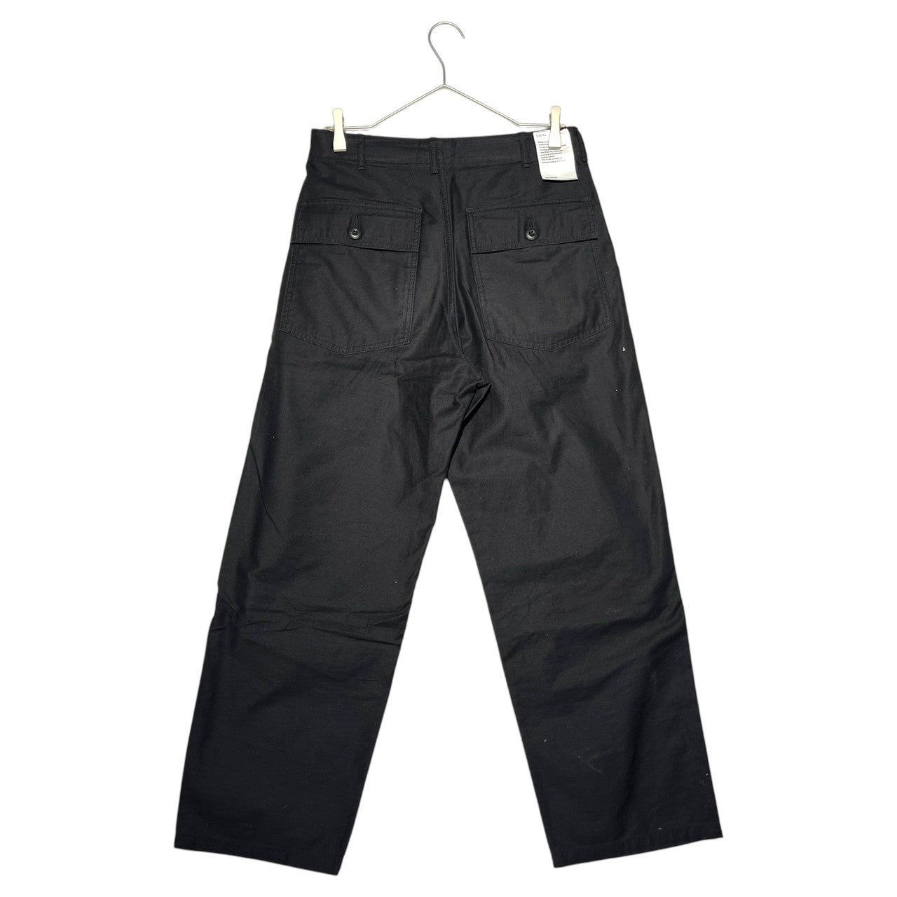 CIOTA(シオタ) Subin cotton back satin baker pants スビンコットン バックサテン ベイカー パンツ PTLM-109M 4 ブラック ミリタリー カーゴ