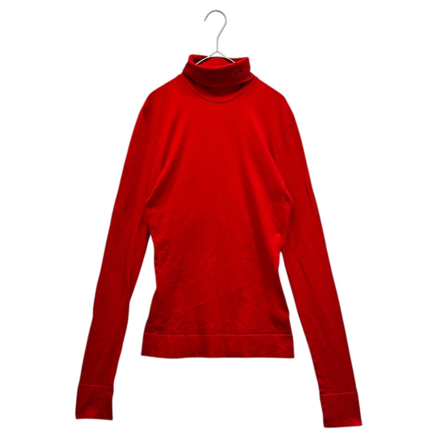 CALVIN KLEIN 205W39NYC(カルバンクライン) Turtleneck Cotton Knit Top タートルネック コットン カットソー 2053421 XS レッド 長袖 Tシャツ