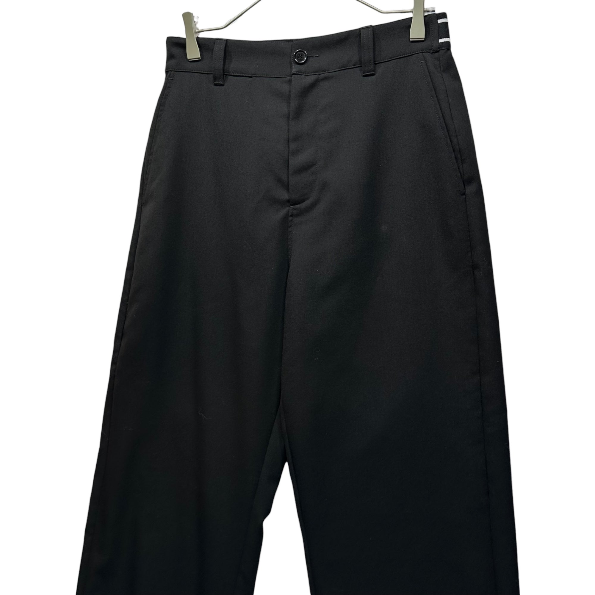 MARNI(マルニ) 24SS Waist Logo Tropical Wool Pants ウエスト ロゴ トロピカル ウール パンツ PUMU0242UD 46 ブラック スラックス