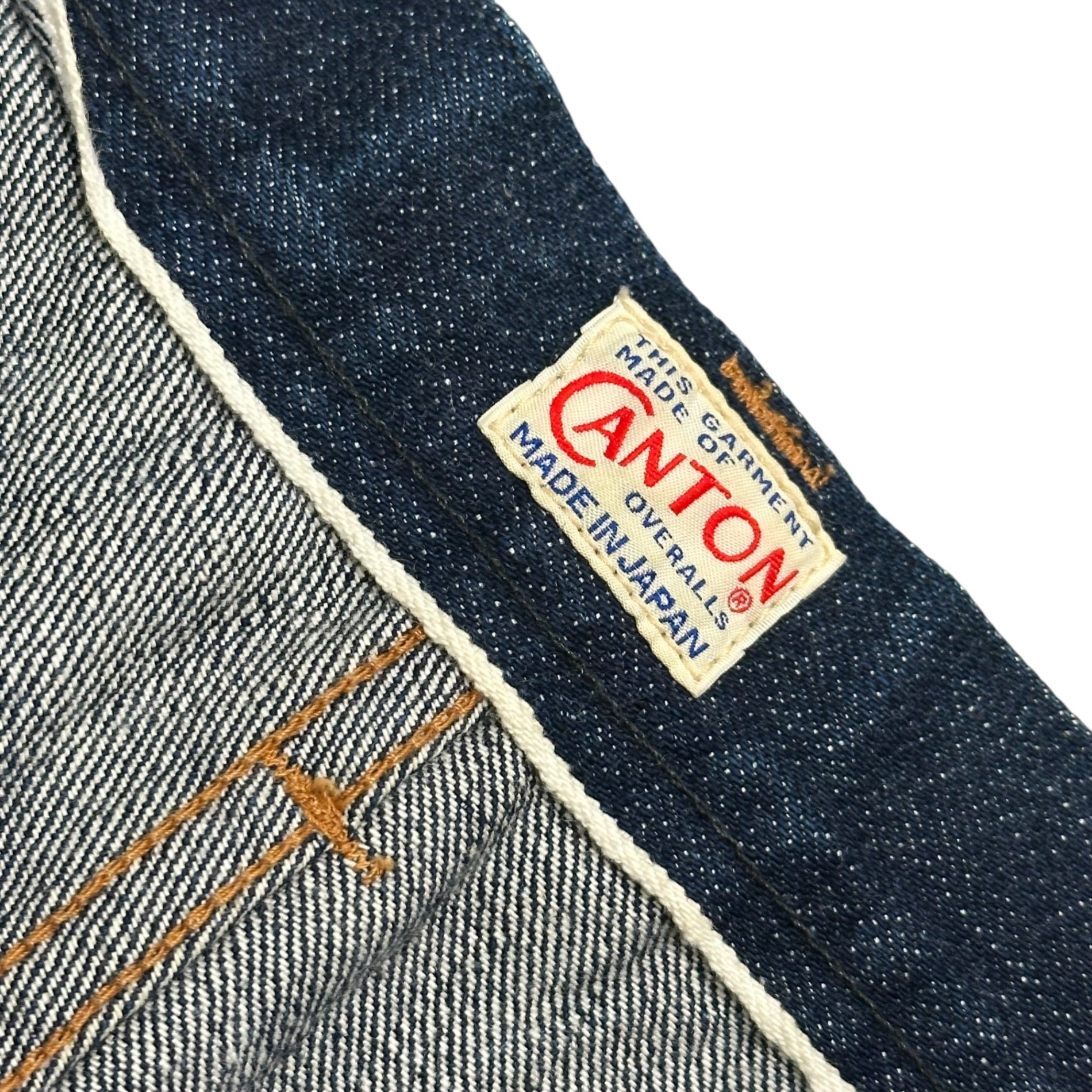 CANTON OVERALLS(キャントンオーバーオール) ONE WASHED. BASIC WORK TROUSER ワンウォッシュ ベーシック ワーク トラウザー デニム パンツ 1963-108 30 インディゴ 参考定価42,900円(税込) オリジナルデニム生地 ダブルニー仕様