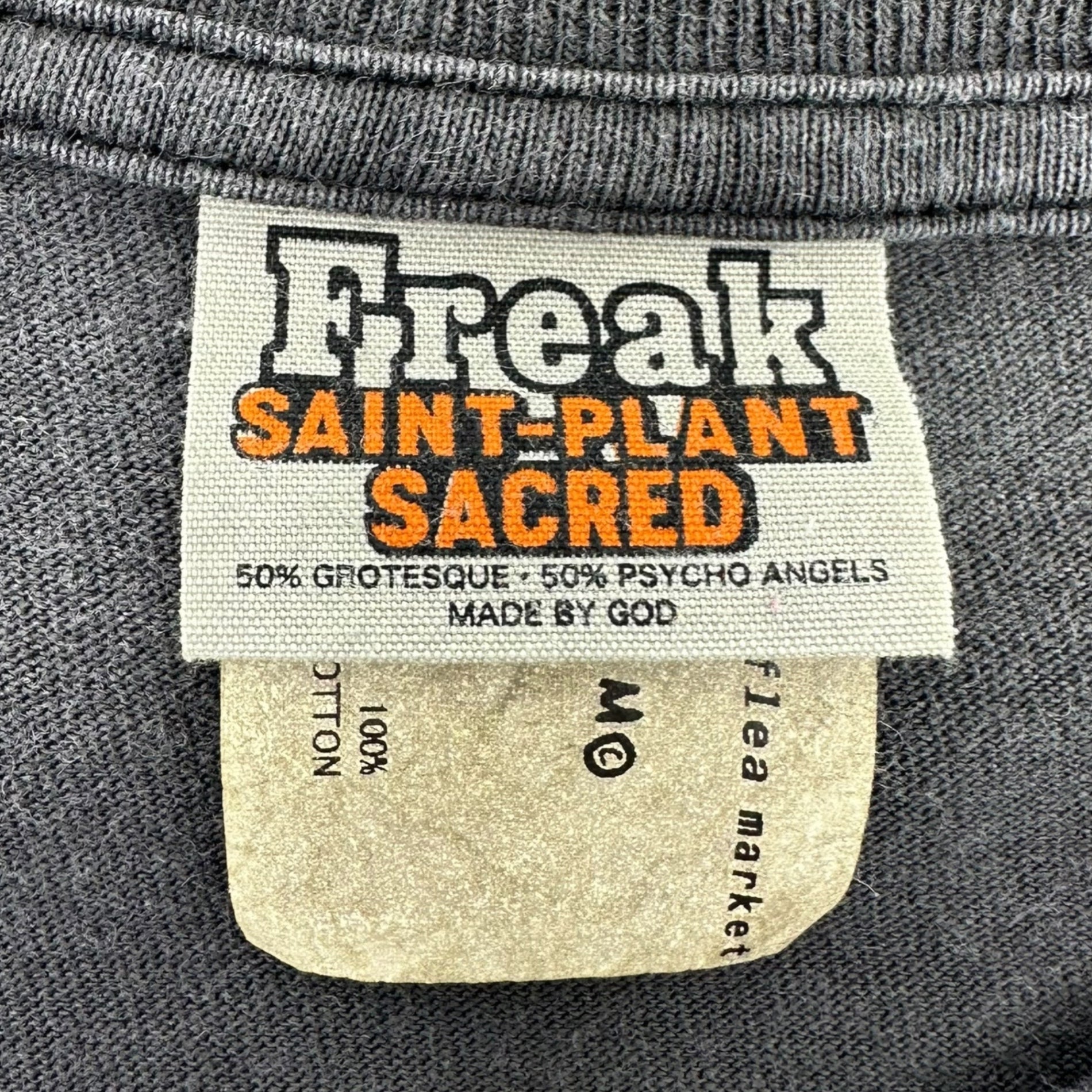 SAINT MICHAEL(セントマイケル) 24AW × Cactus Plant Flea Market CP_SS TEE/ SMILE / BLACK  スマイル プリント Tシャツ SM-YS1-0000-C01 XXL ブラック