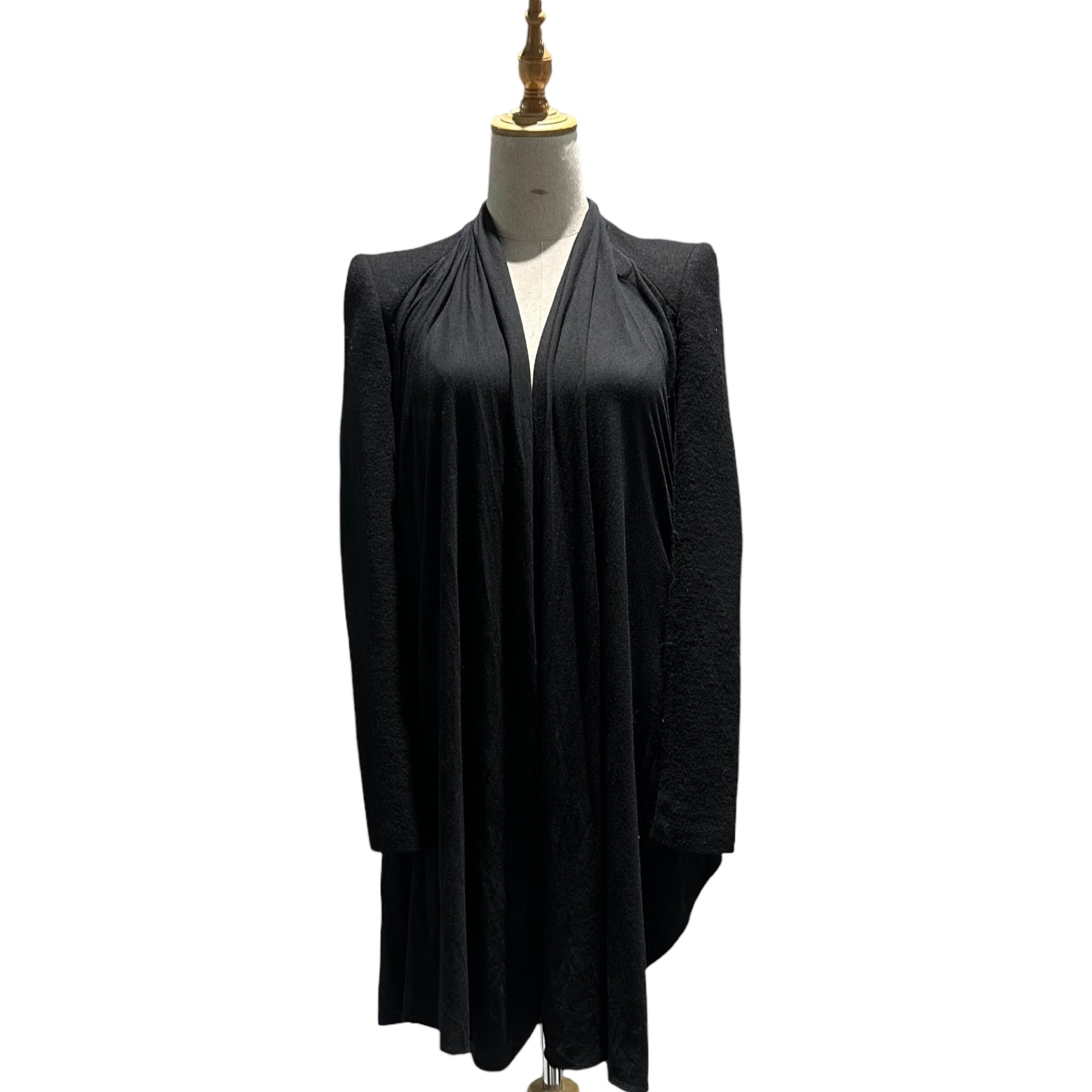 HELMUT LANG(ヘルムートラング) Wool Body Scarf Docking Jacket ウールボディ スカーフ ドッキング ジャケット 16-0304401 0(XS程度) ブラック
