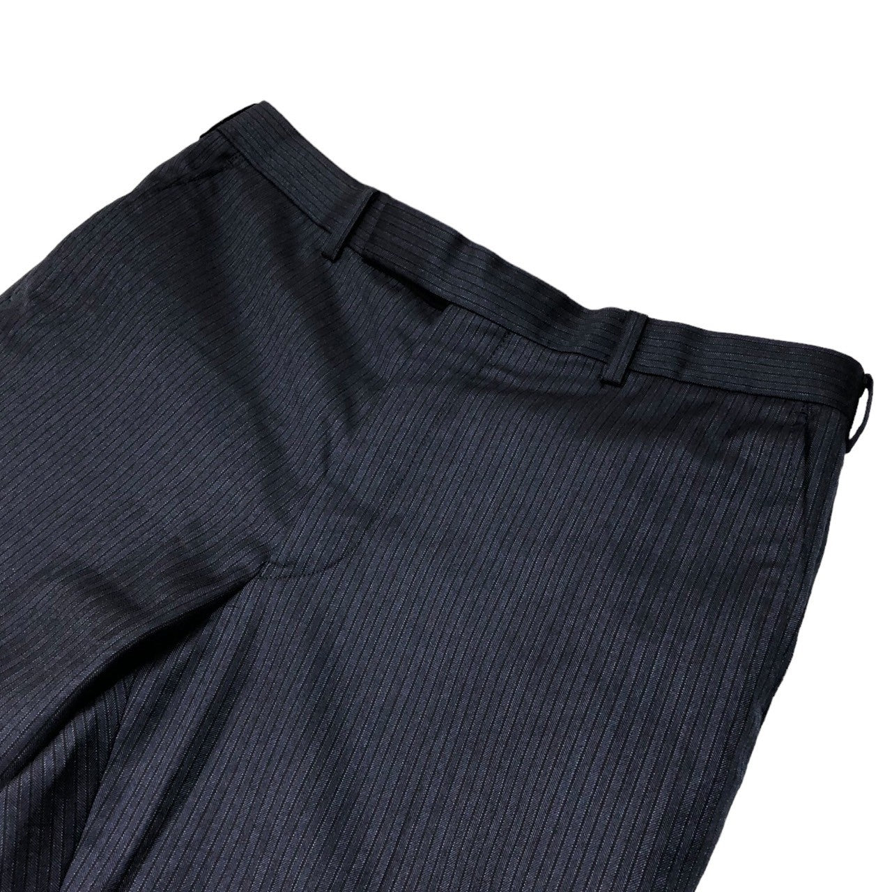 JOHN LAWRENCE SULLIVAN(ジョンローレンスサリバン) WOOL STRAIGHT TROUSERS ウール ストライプ トラウザー パンツ 2A021-0120-09 46(M程度) ネイビー スラックス