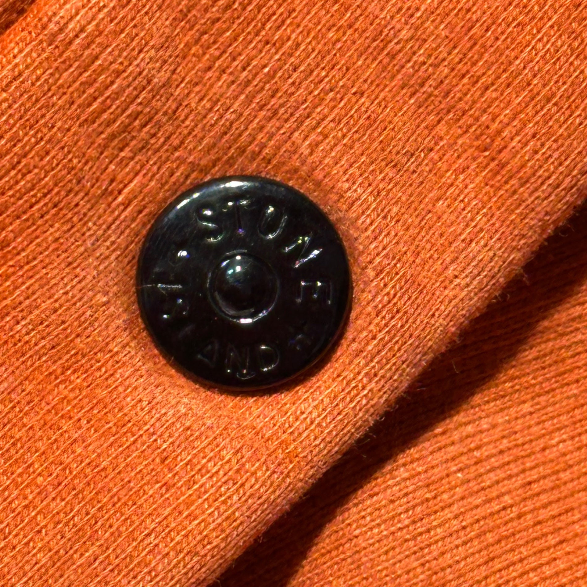 STONE ISLAND(ストーンアイランド) 00's Monochrome Patch Black Line Sweatshirt Hooded Jacket モノクロパッチ ブラックライン スウェット フーデッド ジャケット パーカー XL オレンジ