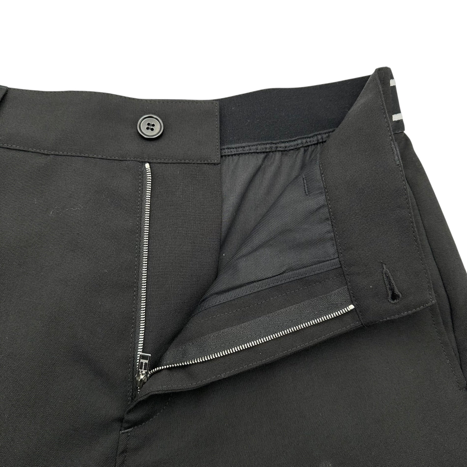 MARNI(マルニ) 24SS Waist Logo Tropical Wool Pants ウエスト ロゴ トロピカル ウール パンツ PUMU0242UD 46 ブラック スラックス