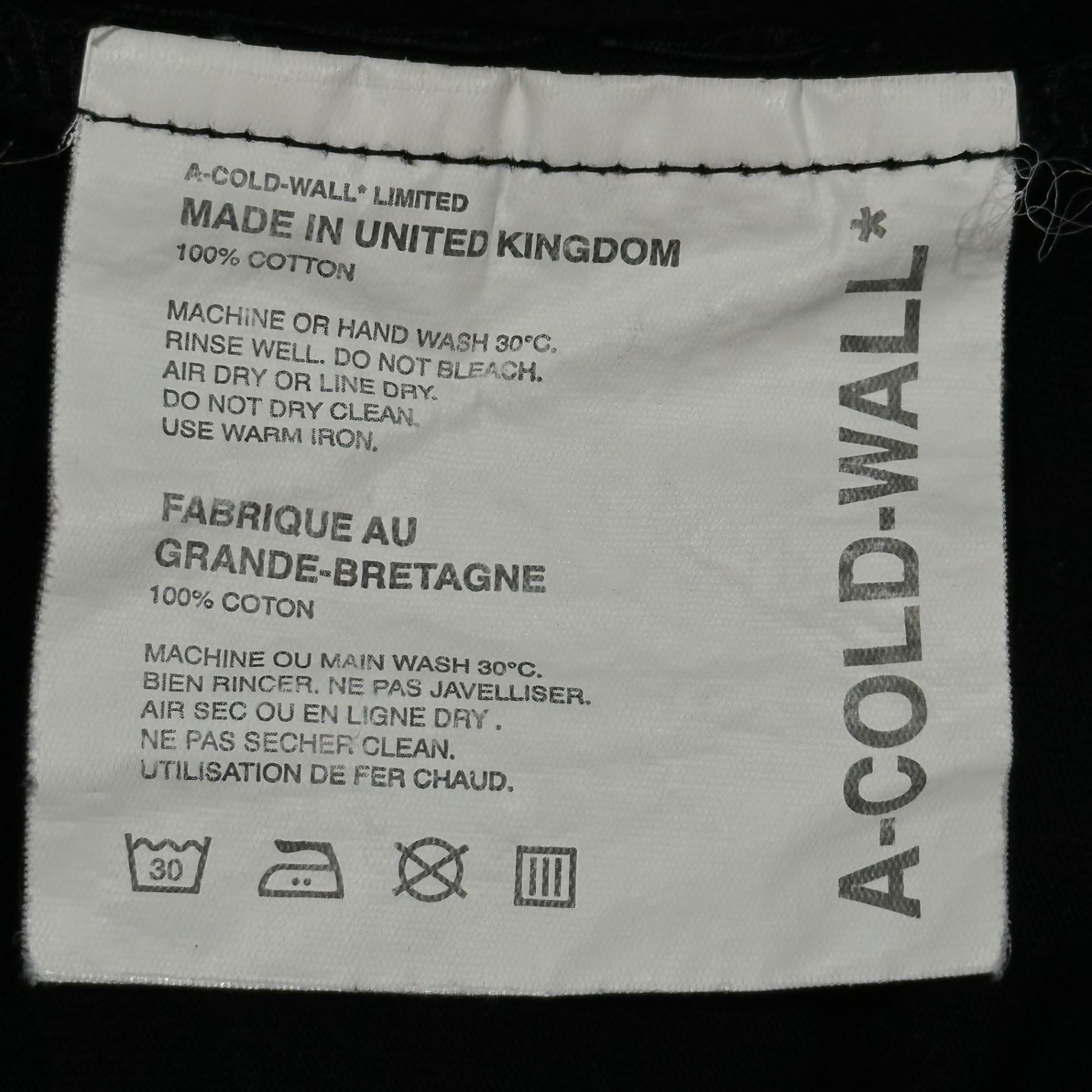 A-Cold-Wall*×FRAGMENT DESIGN(アコールドウォール×フラグメントデザイン) T-shirt 2 プリント Tシャツ 表記無(L程度) ブラック