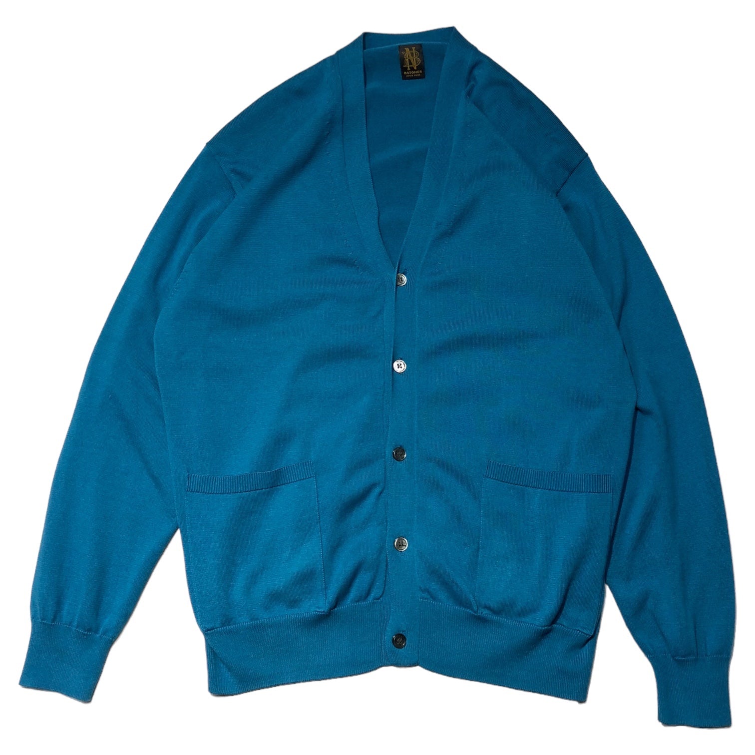 BATONER(バトナー) 23SS SEAISLAND COTTON V NECK CARDIGAN シーアイランド コットン Vネック カーディガン BN-23SM-015 2(S) ブルー