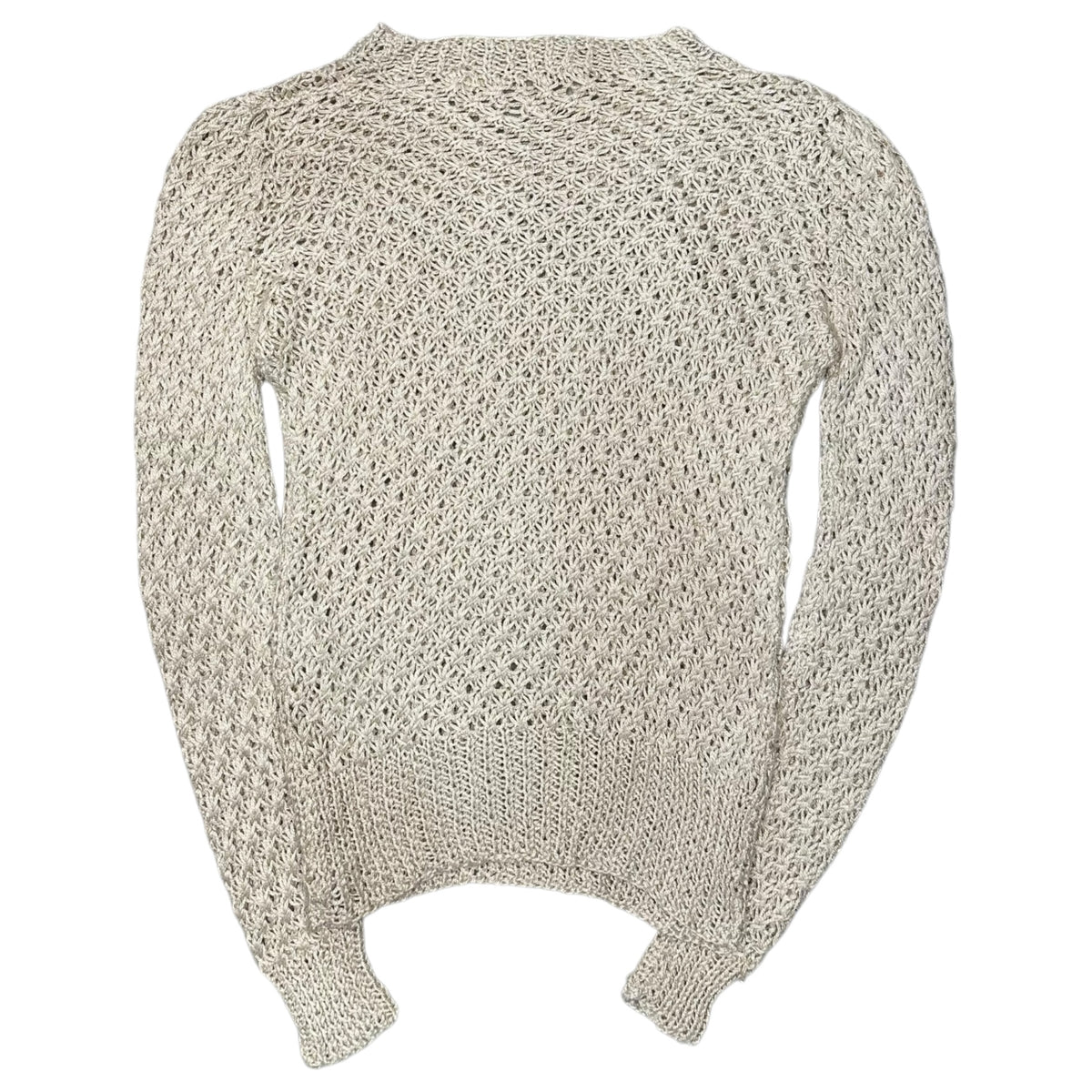 COMME des GARCONS(コムデギャルソン) 1970's Irish-Made All-Silk Low-Gauge Knit アイルランド メイド オール シルク ロー ゲージ ニット 20010 FREE アイボリー AD表記無 70s アーカイブ 初期生産 稀少
