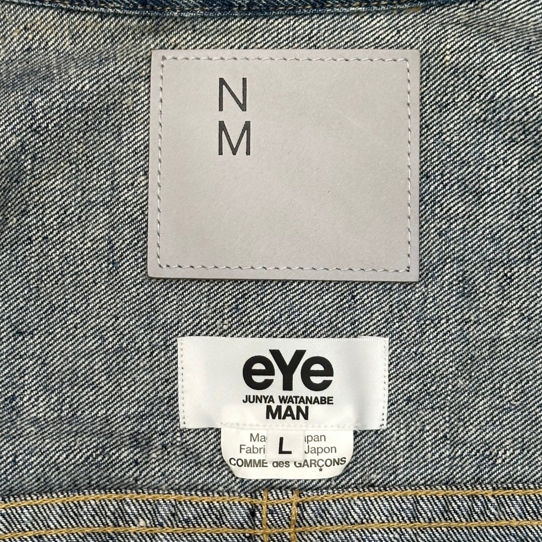 JUNYA WATANABE MAN×New Manual(ジュンヤワタナベマン×ニューマニュアル) 2024AW W-Name Denim Jacket Wネーム デニム ジャケット WN-J924 L ライトインディゴ AD2023 1st Tバッグ