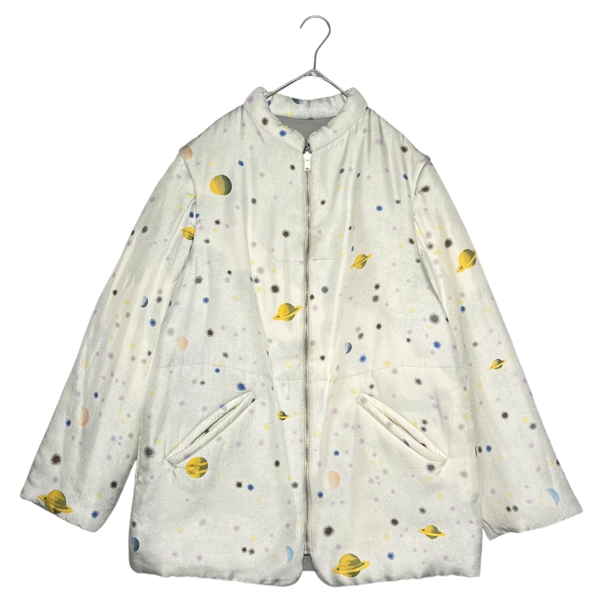 HERMES(エルメス) By MARGIELA Space print reversible padded jacket マルジェラ期 宇宙柄 リバーシブル 中綿 ジャケット SM グレー×ホワイト