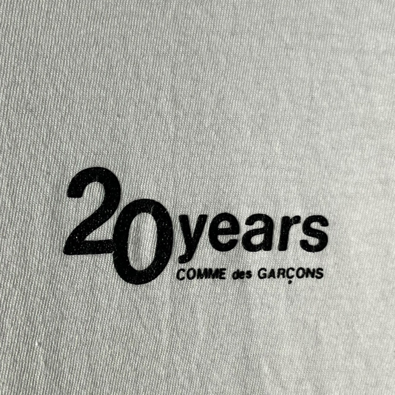 COMME des GARCONS HOMME PLUS(コムデギャルソンオムプリュス) 90's 20th anniversary logo cut-out neck T-shirt 90年代 20周年ロゴ 切りっぱなし ネック Tシャツ FREE ホワイト