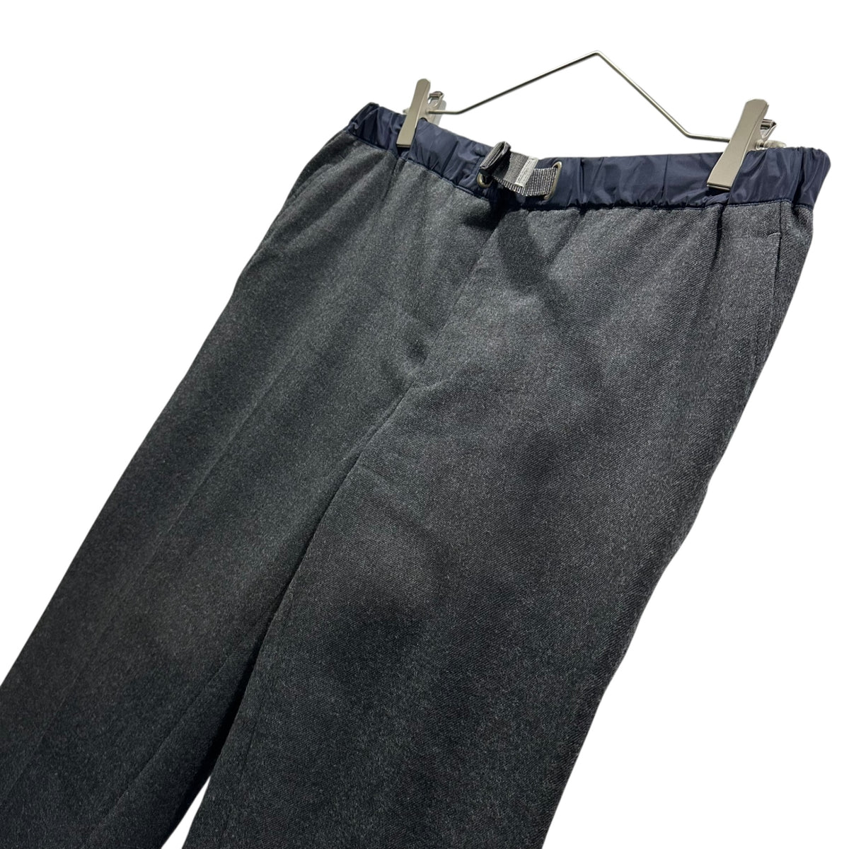 kolor(カラー) 2019AW Waist-Switching Wool Tapered Pants ウエスト 切替 ウール テーパード パンツ 19WBM-P12148S 3 グレー×ネイビー