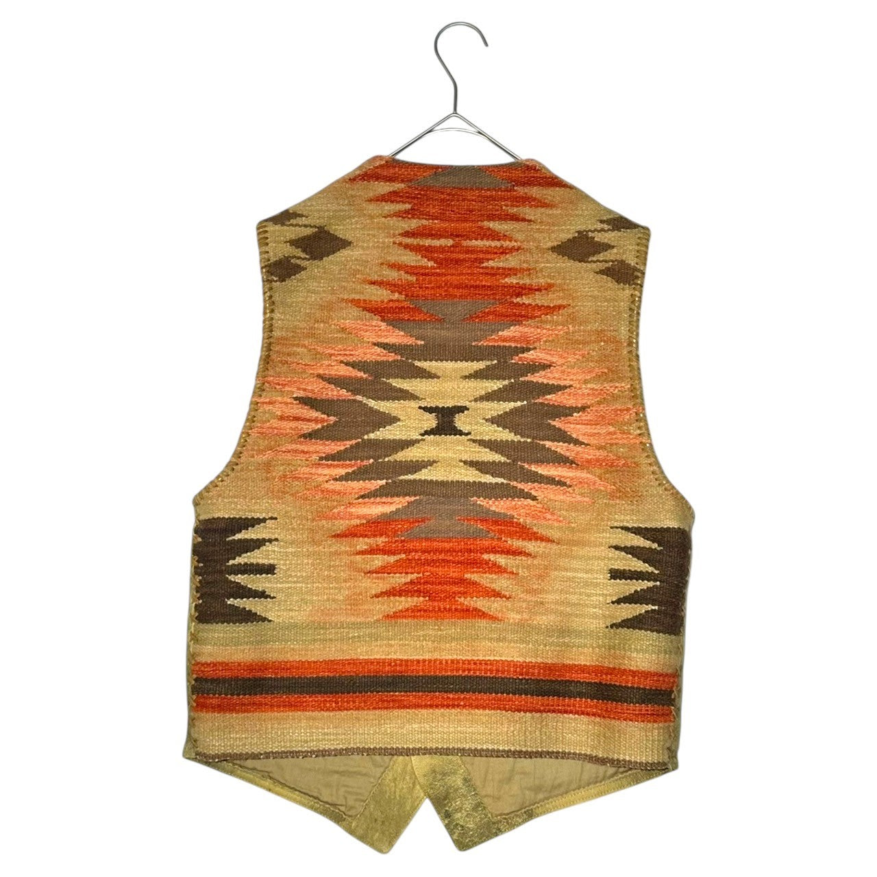 RRL(ダブルアールエル) 00's Vintage finish Back blanket Deer skin  Leather Western vest ヴィンテージ加工 裏ブランケット ディアスキン  レザー ウエスタンベスト M アイボリー