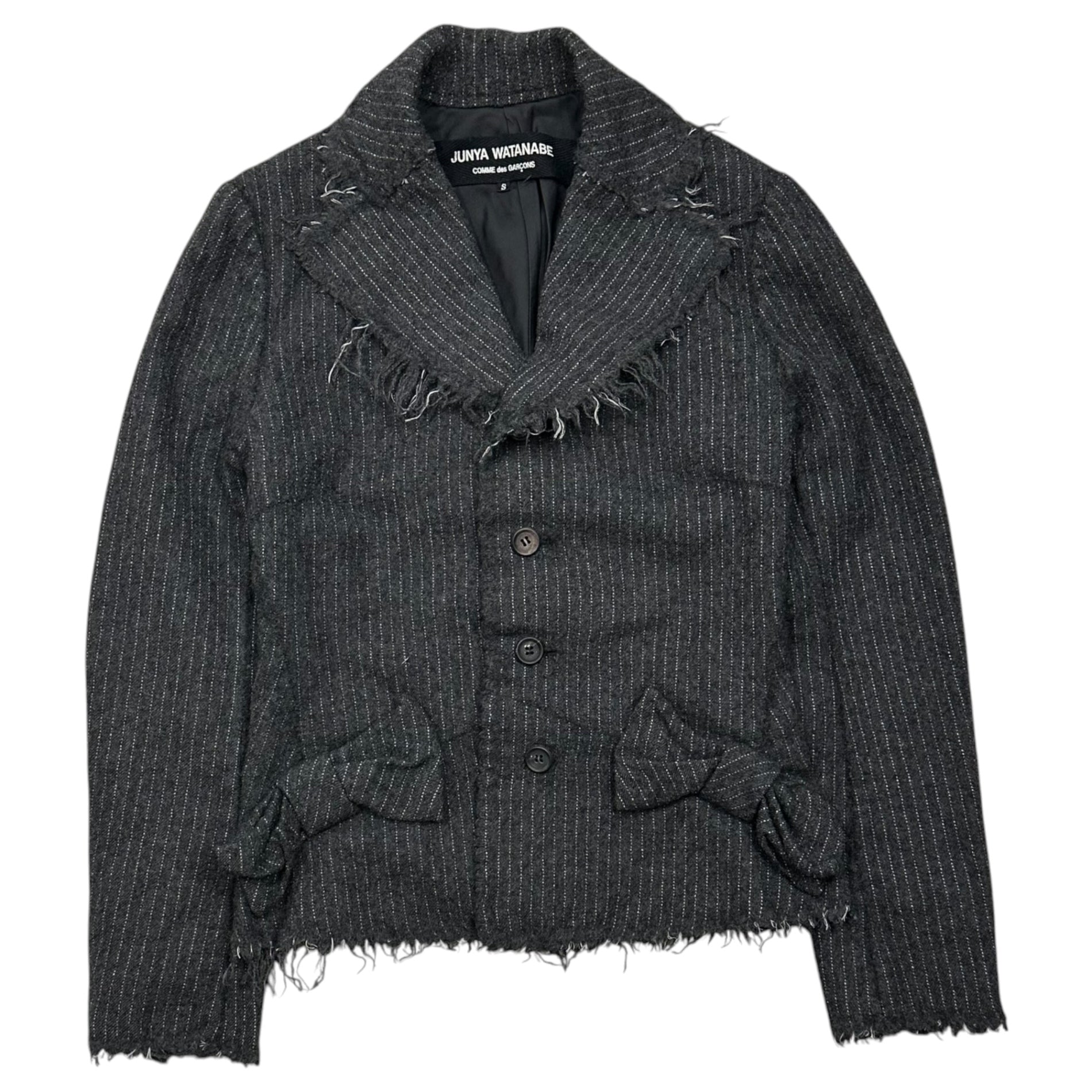 JUNYA WATANABE COMME des GARCONS(ジュンヤワタナベコムデギャルソン) 2004SS Glen Check Wool/Nylon 5-Button Jacket グレンチェック ウール ナイロン 5ボタン ジャケット JM-J038 S ブラック×ホワイト AD2003 00s アーカイブ