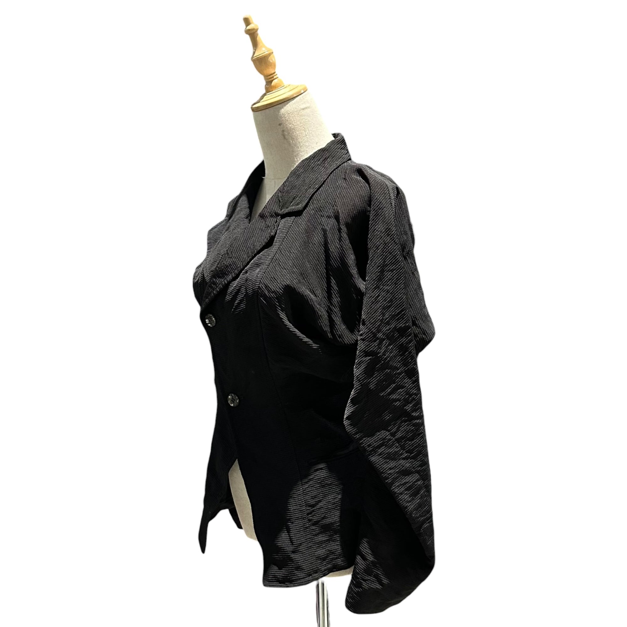COMME des GARCONS(コムデギャルソン) 1980's Vintage Dolman-Sleeve Slim-Waist Double-Breasted Jacket ヴィンテージ ドルマンスリーブ スリム ウエスト ダブル ジャケット GJ-11058S S ブラック AD表記無 80s アーカイブ 80年代 稀少