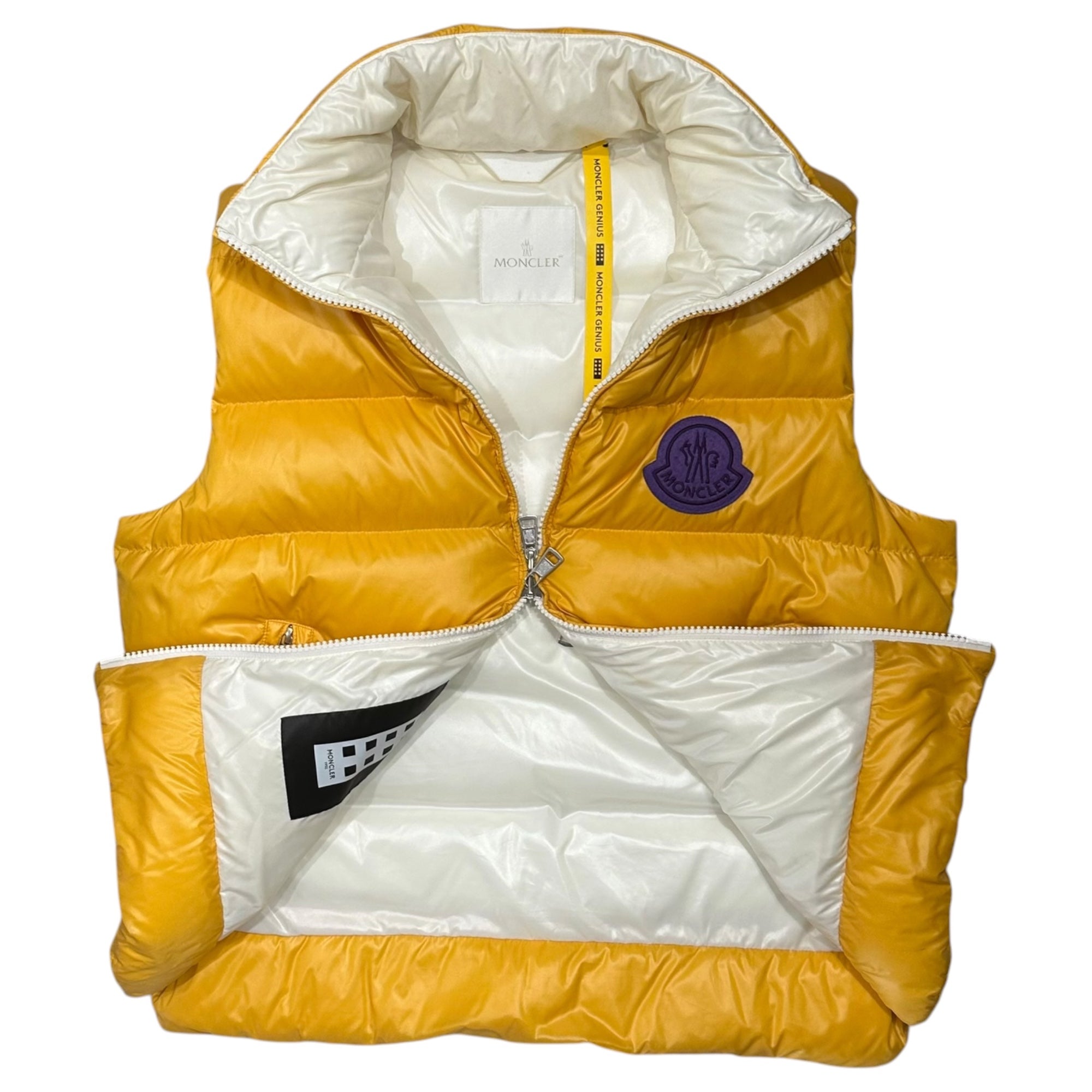 MONCLER(モンクレール) 2021SS PARK GILET パーク ロゴ ワッペン ダウン ベスト G10921A54500 3 イエロー