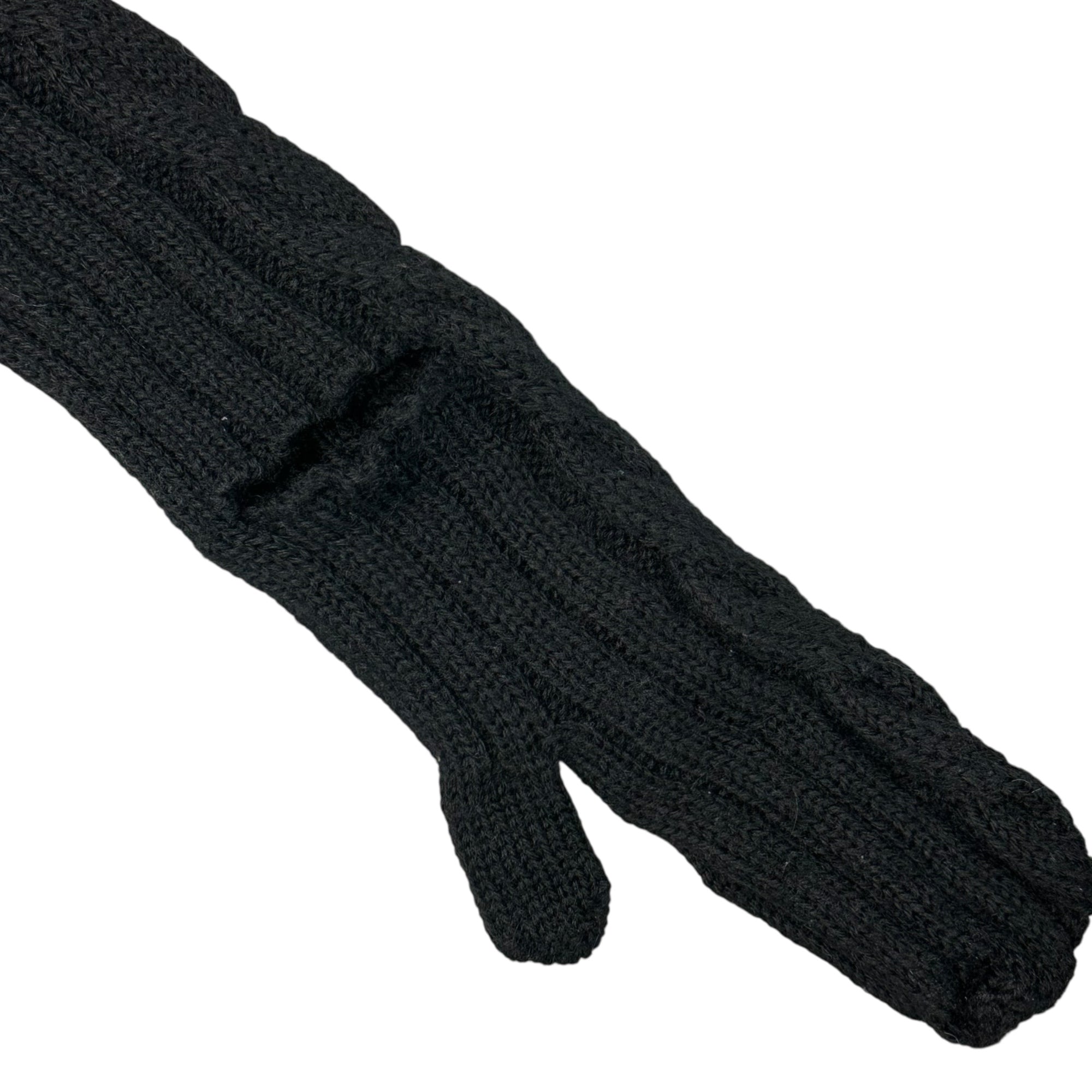 JUNYA WATANABE(ジュンヤワタナベ) 24AW Hand Glove Hooded Low Gauge Knit ハンド グローブ フーデッド ローゲージ ニット パーカー JN-N012 S ブラック AD2024