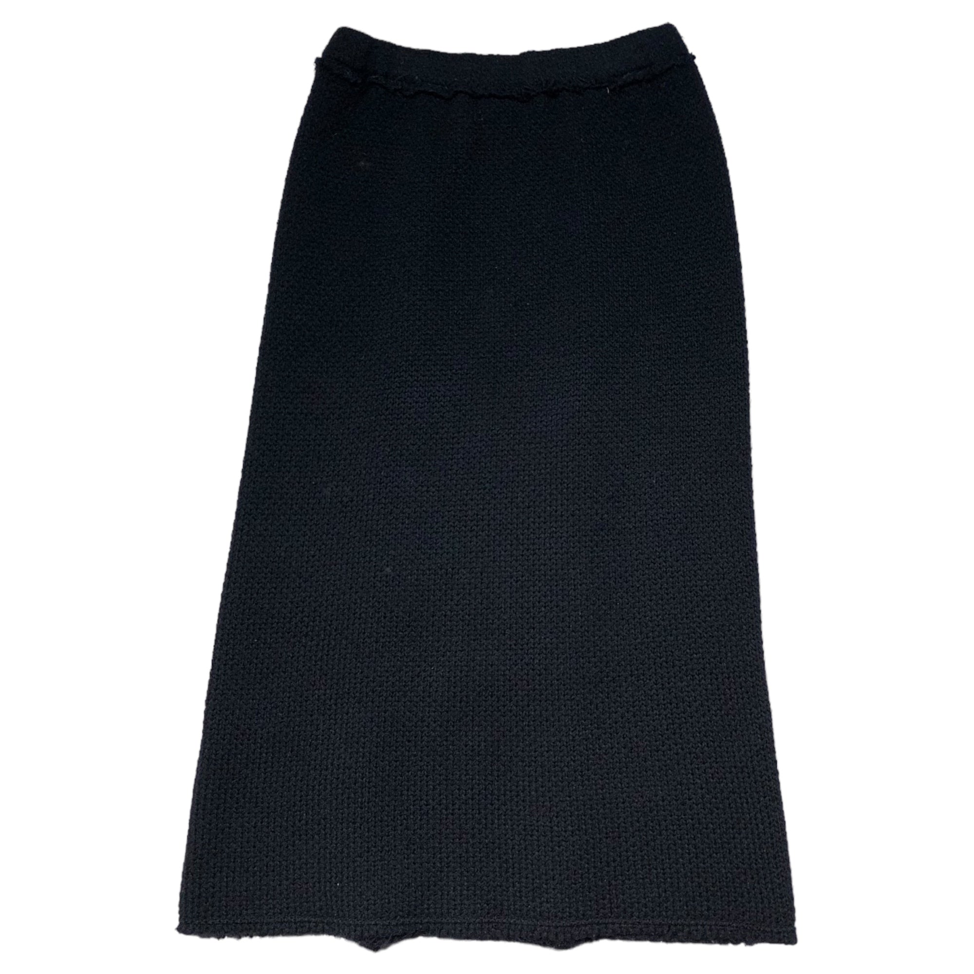 robe de chambre COMME des GARCONS(ローブドシャンブルコムデギャルソン) 02AW wool knit long  skirt ウール ニット ロング スカート RG-S025 M ダークネイビー