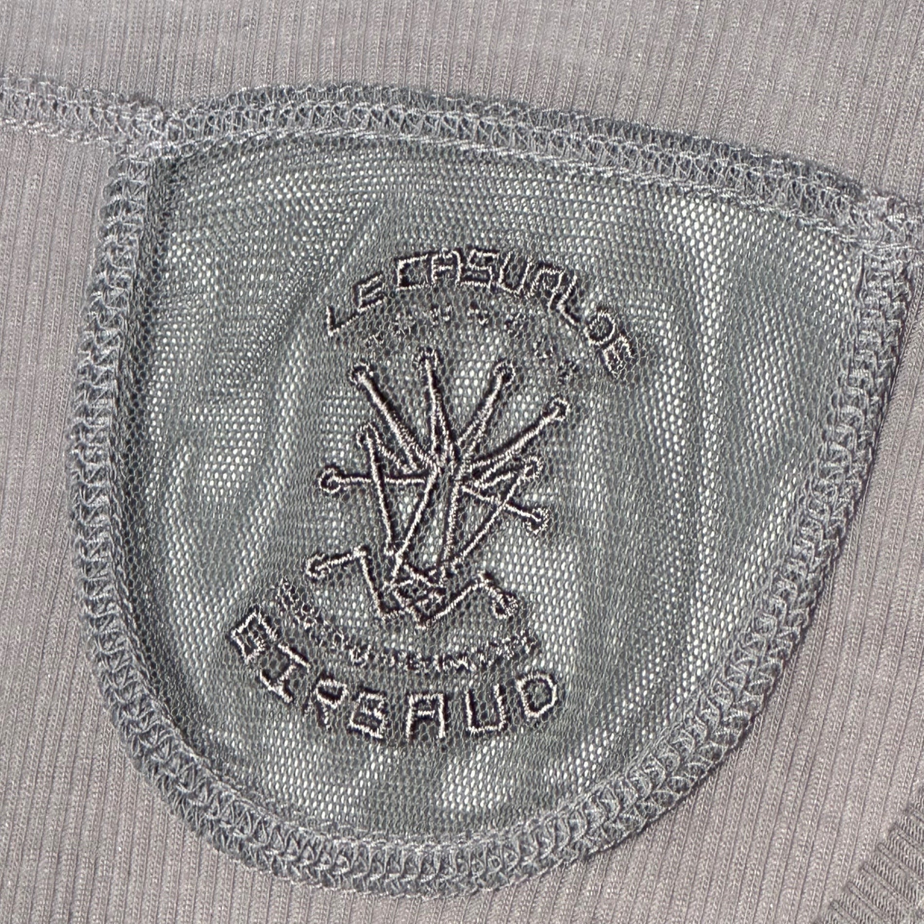 MARITHE FRANCOIS GIRBAUD(マリテフランソワジルボー) 00's V-neck Mesh Logo L/S T-Shirt Vネック メッシュ ロゴ ロング 長袖 カットソー 表記無(S程度) グレー Y2K