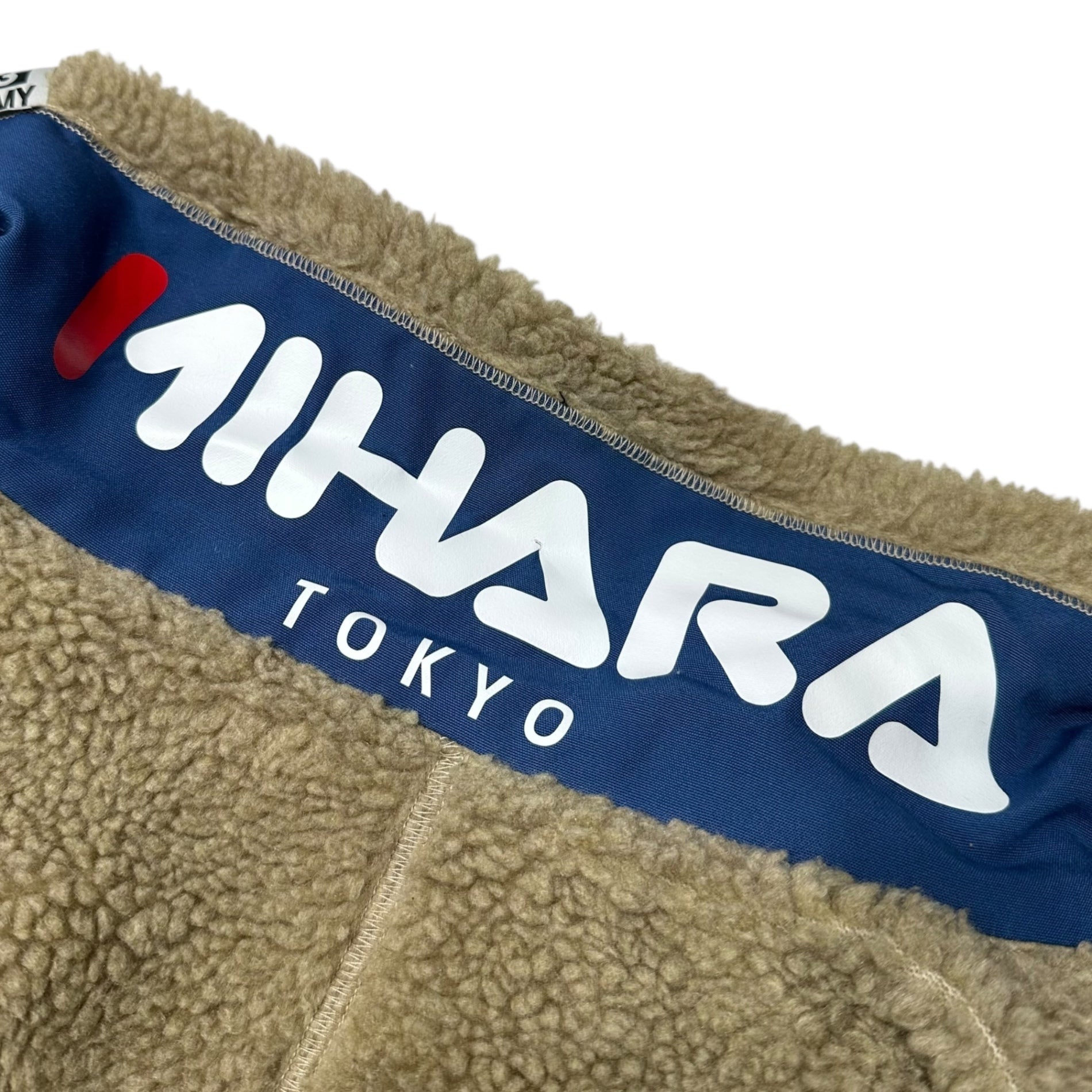 Maison MIHARA YASUHIRO(メゾンミハラヤスヒロ) 21AW Enlarged zip boa blouson イングランド ジップ ボア ブルゾン A05BL621 46(S) ベージュ×ネイビー