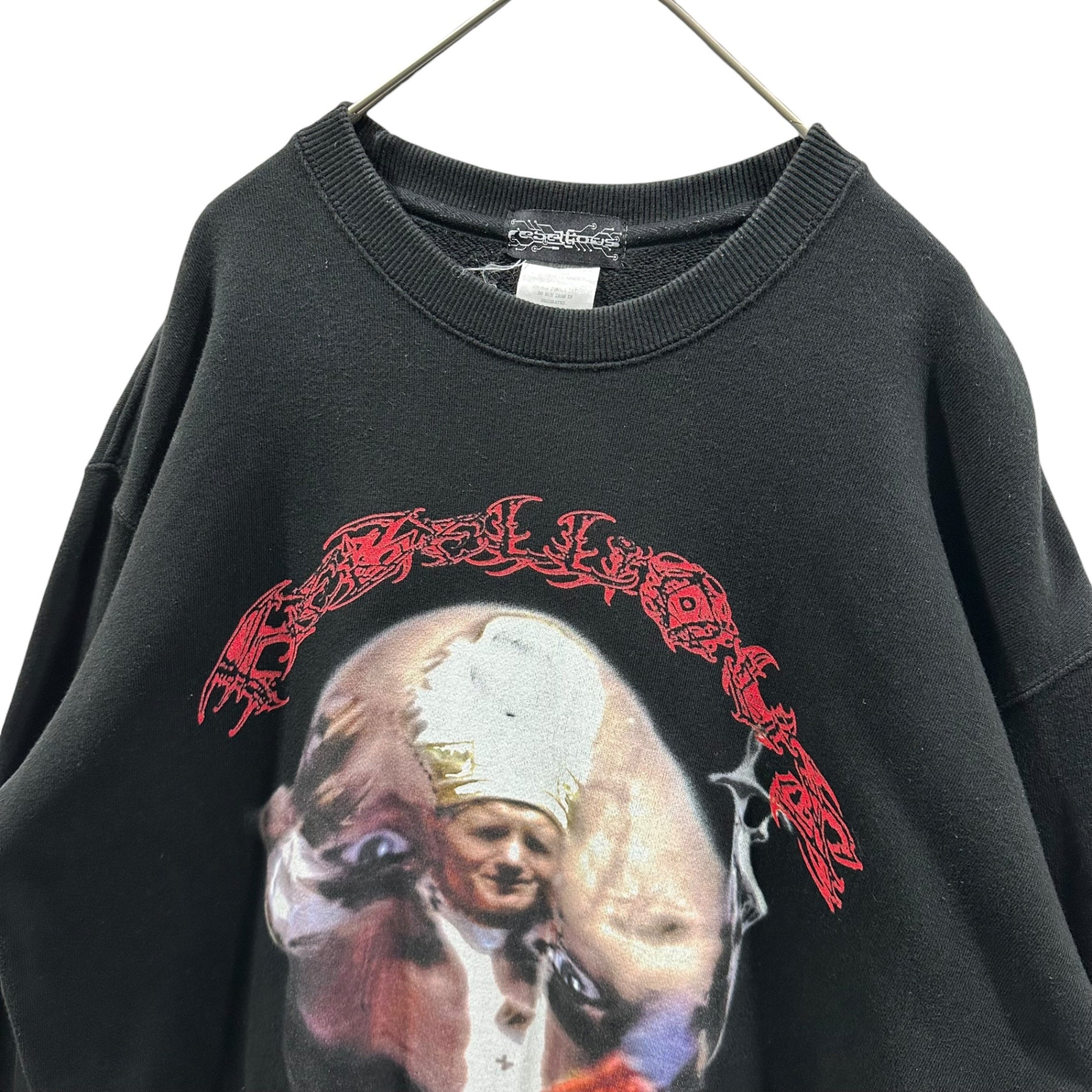 rebellious(リベリアス) IF YOU CUT IS RED L/S sweatshirt 長袖 スウェット XL ブラック×レッド
