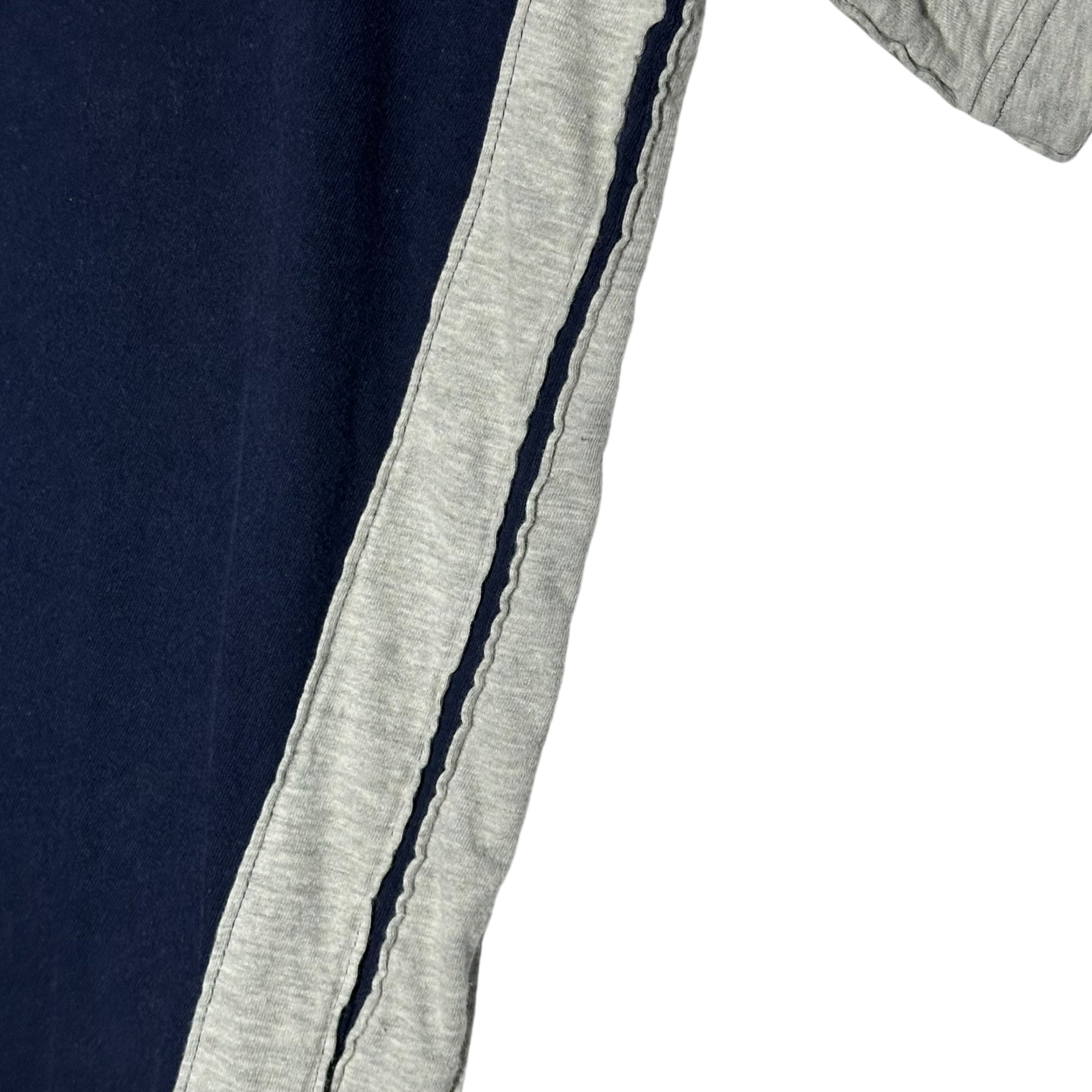 COMME des GARCONS HOMME PLUS(コムデギャルソンオムプリュス) 02SS Destruction of the trad Side cut crew neck T-shirt サイド 切替 クルーネック Tシャツ PE-T040 FREE ネイビー×グレー AD2001