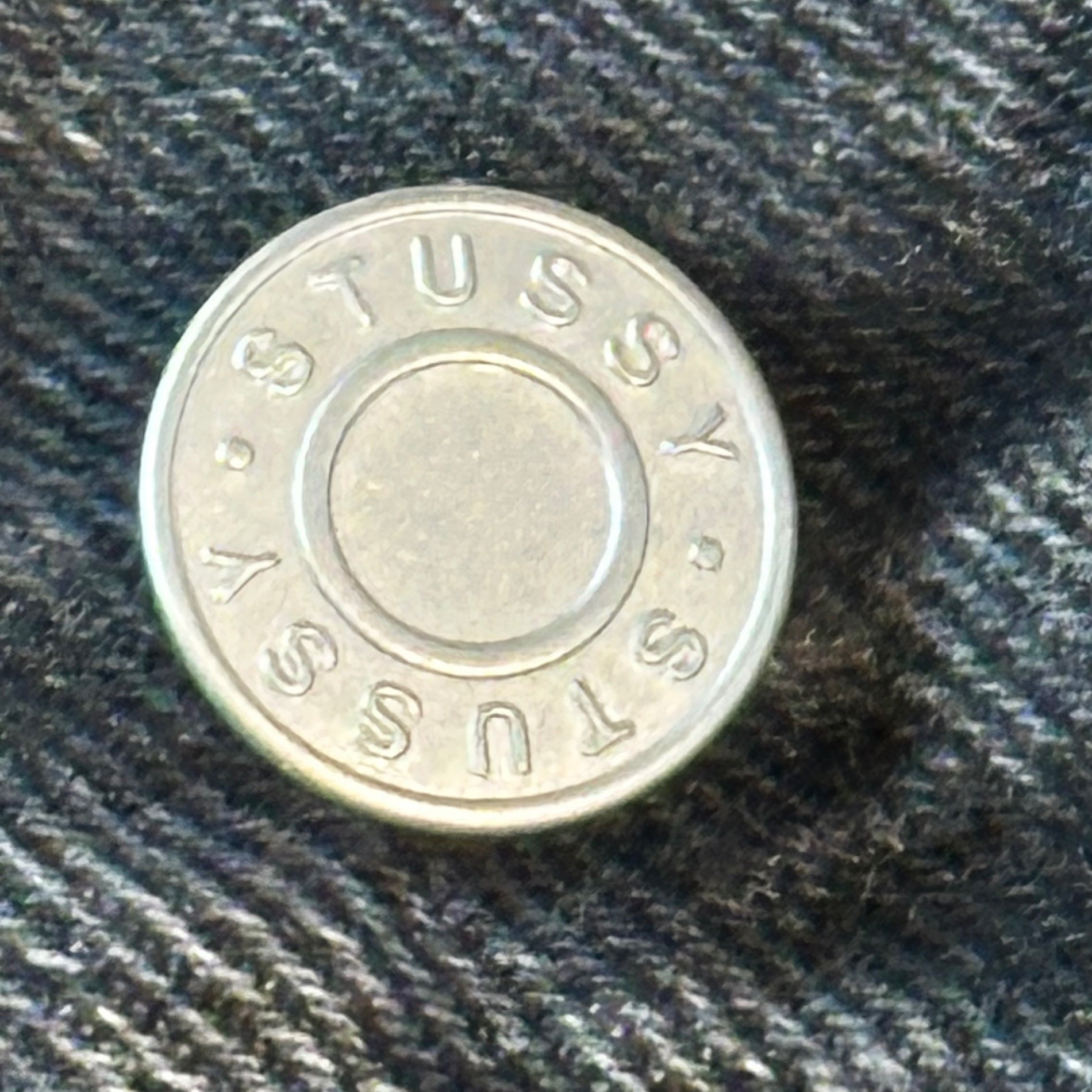 STUSSY(ステューシー) Big Ol' Denim Vintage Jean ヴィンテージ加工 ブラック デニム ストレート ワイド パンツ 30 ブラック