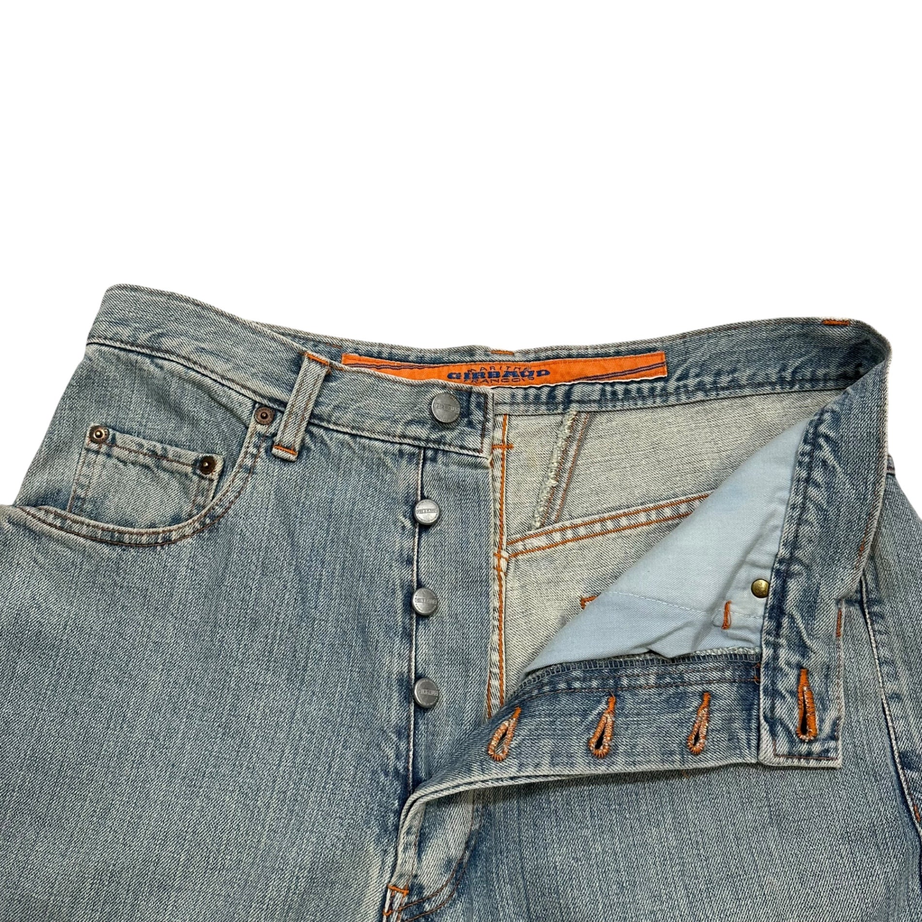 MARITHE FRANCOIS GIRBAUD(マリテフランソワジルボー) 90's Straight-Leg Denim Pants ストレート デニム パンツ L ライトインディゴ 90年代