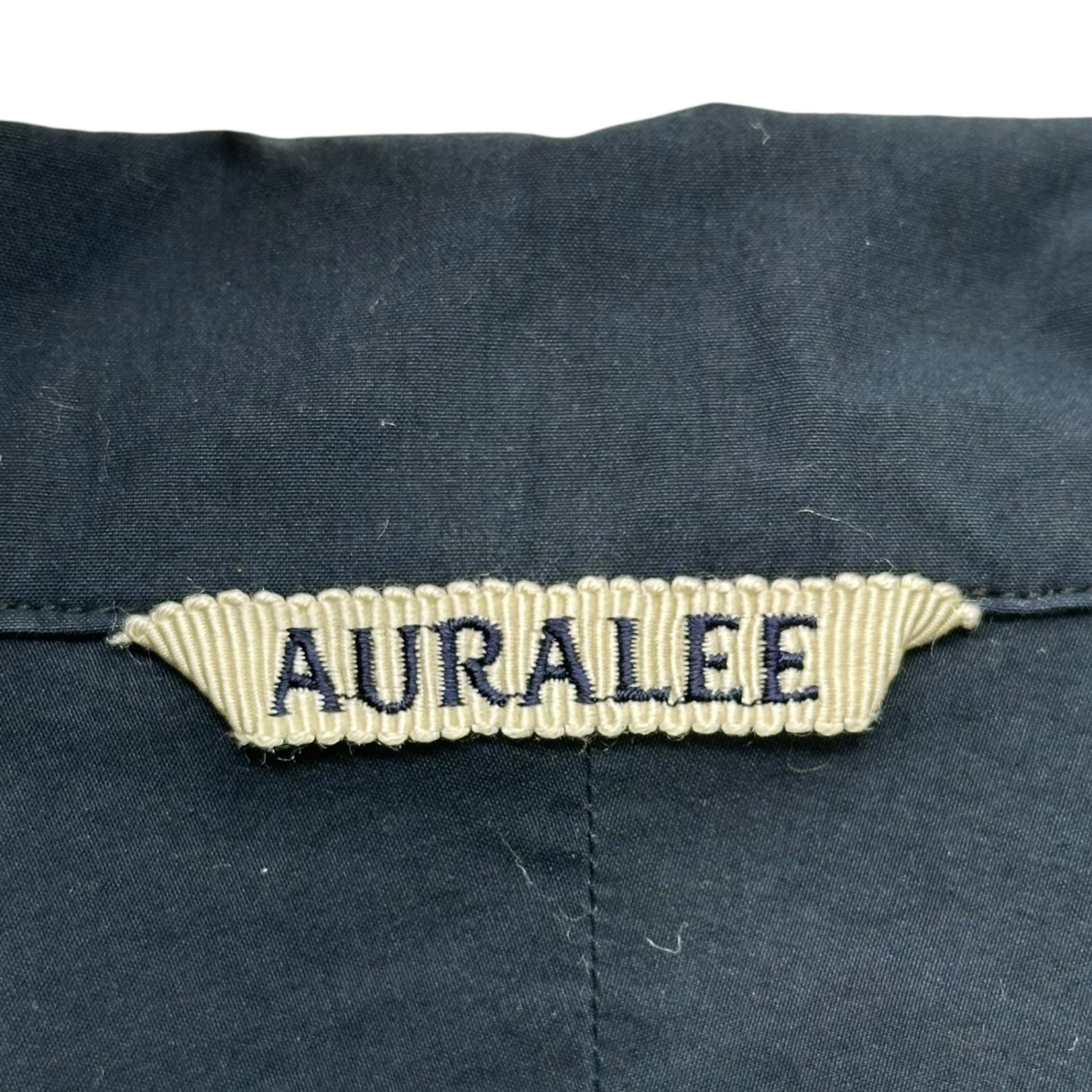 AURALEE(オーラリー) 16SS selvedge weather cloth open collared shirts セルビッチ ウェザー クロス オープンカラー シャツ A6SS02WC 4(M) ネイビー