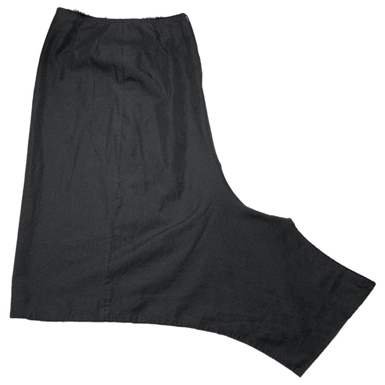 COMME des GARCONS(コムデギャルソン) 20SS  Polyester full length asymmetric long skirt 製品染め ポリ縮絨 アシンメトリー ロング スカート GE-S020 M ブラック AD2019 オーランドー