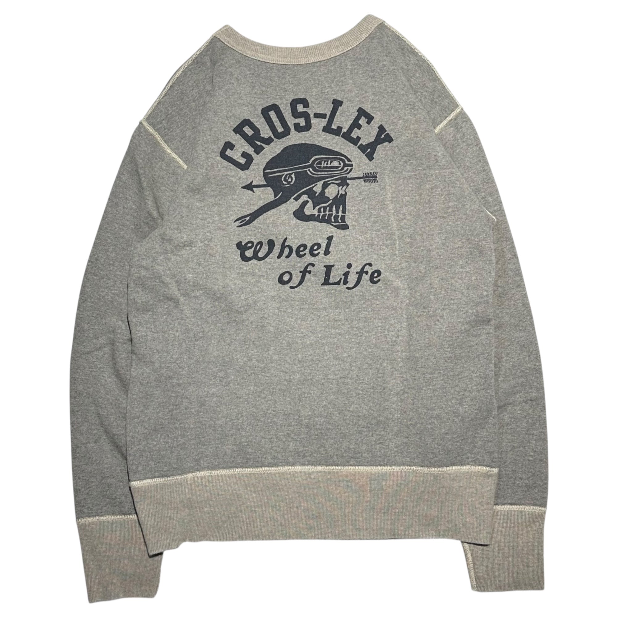 DELUXEWARE(デラックスウエア) CROS-LEX V-Cazette Sweatshirt Vカゼット スウェット S101-42 M グレー