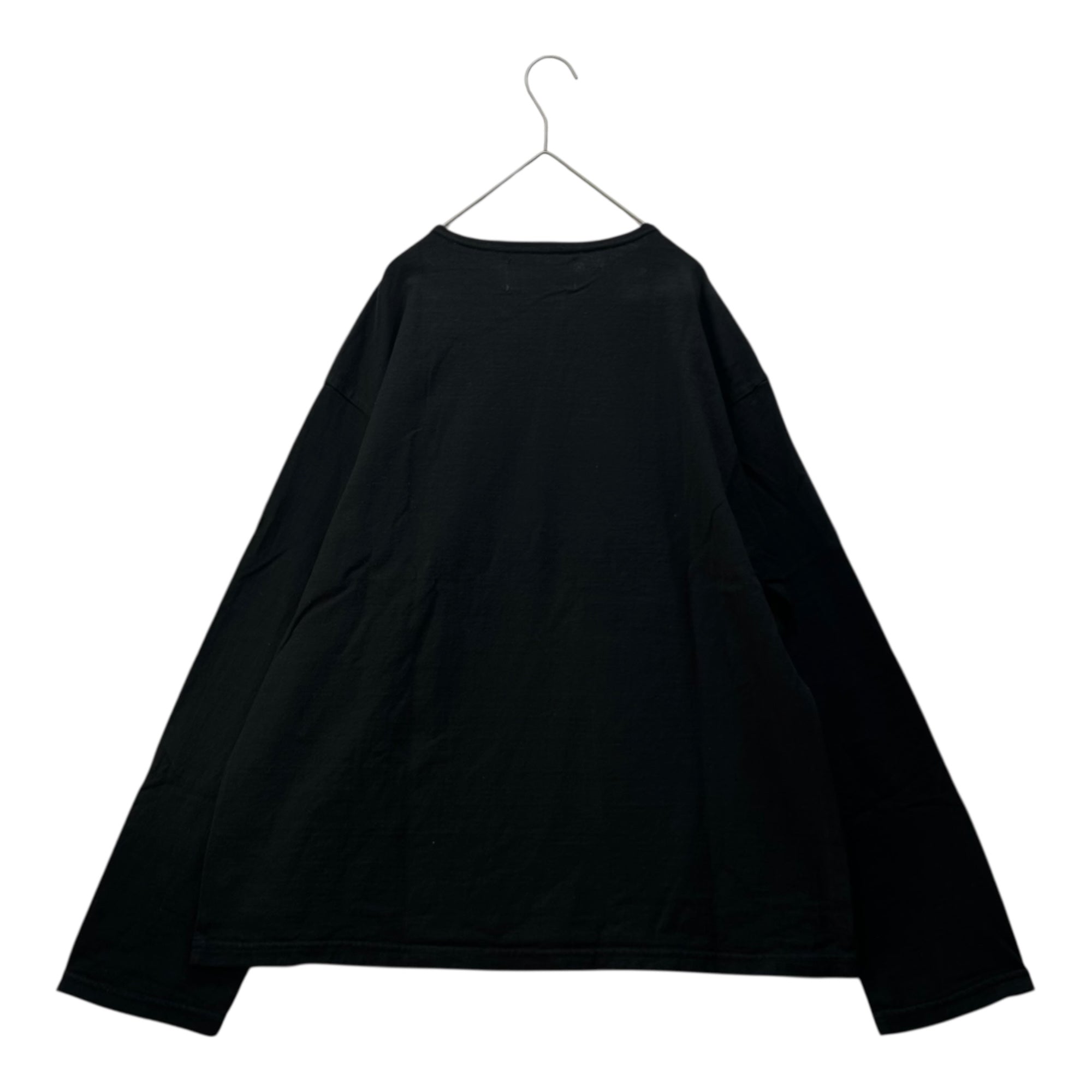 OUTIL(ウティ) tricot habas 長袖 バスク シャツ OV-C003 1 ブラック カットソー Tシャツ