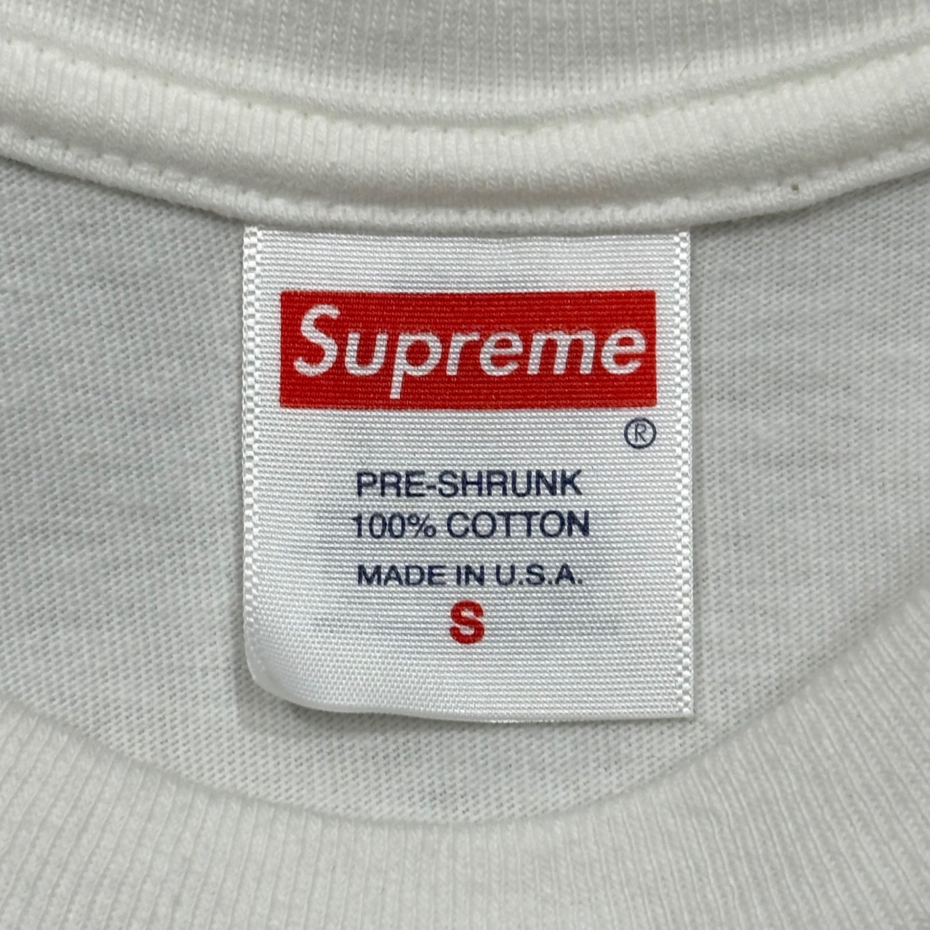 SUPREME(シュプリーム) 2024SS Stencil Embroidered S/S Top ステンシル 刺繍 半袖 Tシャツ S ホワイト ロゴ