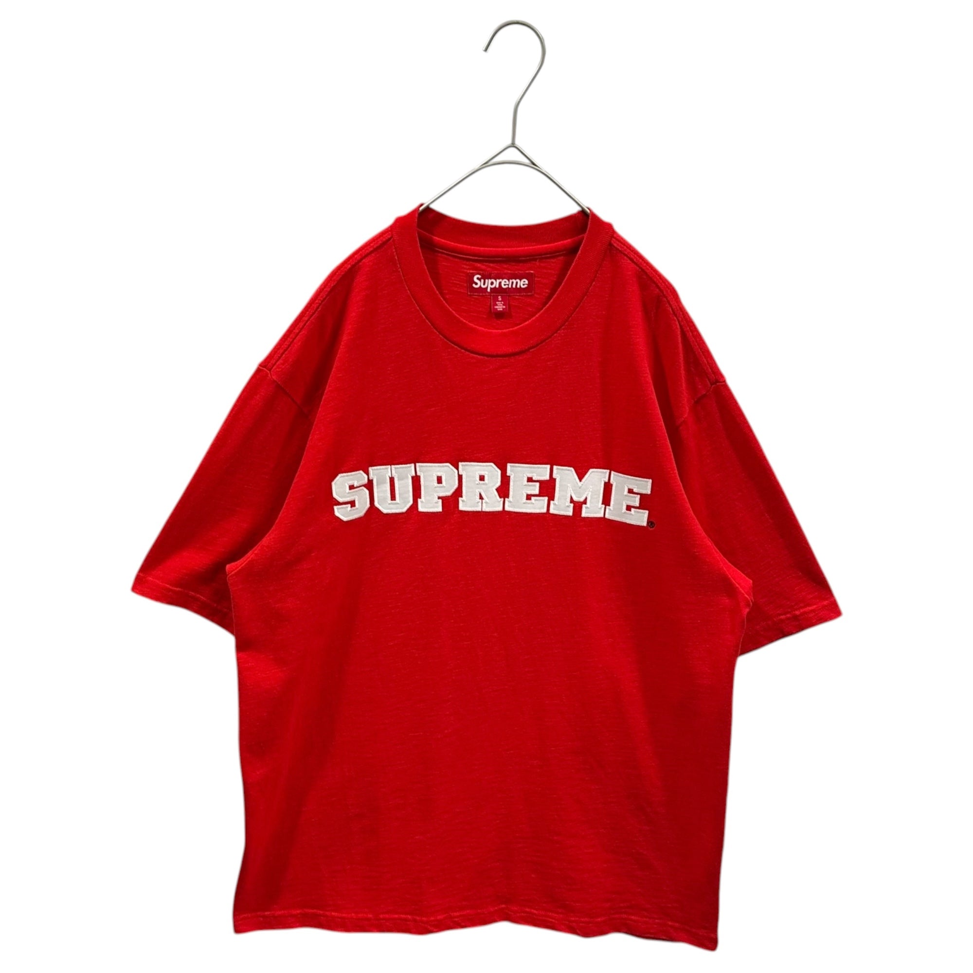 SUPREME(シュプリーム) 2024SS Stencil Embroidered S/S Top ステンシル 刺繍 半袖 Tシャツ S レッド ロゴ