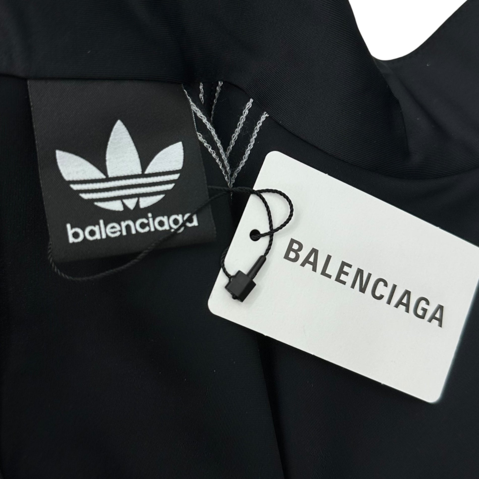 BALENCIAGA(バレンシアガ) 3-LINE Stretch Trefoil Logo Dress スリーライン ストレッチ トレフォイル ロゴ ワンピース ドレス JP57 2022 02480 34(XS程度) ブラック×ホワイト