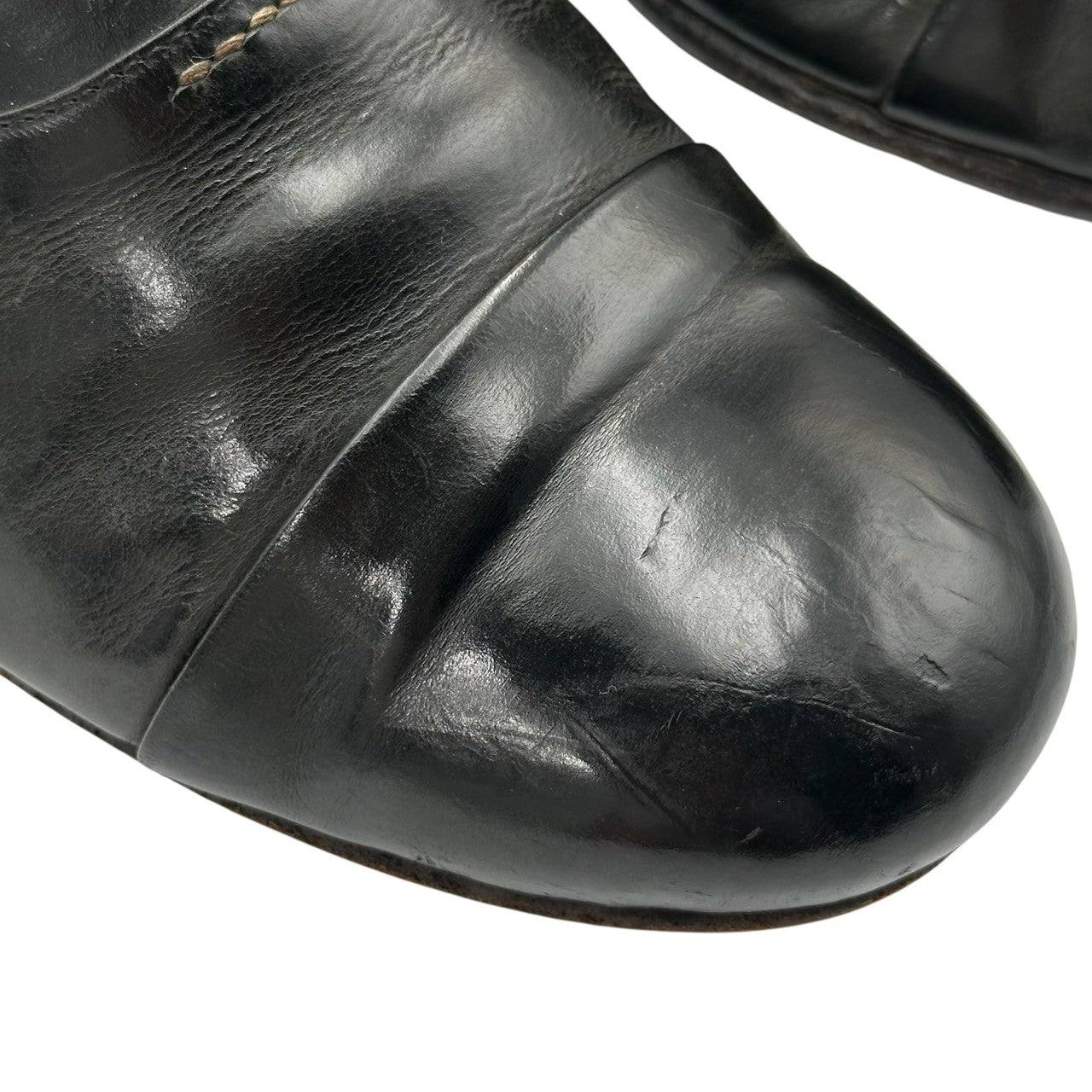 凸&凹(デコアンドボコ) Cap-toe leather shoes  キャップトゥ レザー シューズ 26cm ブラック 革靴 ストレート