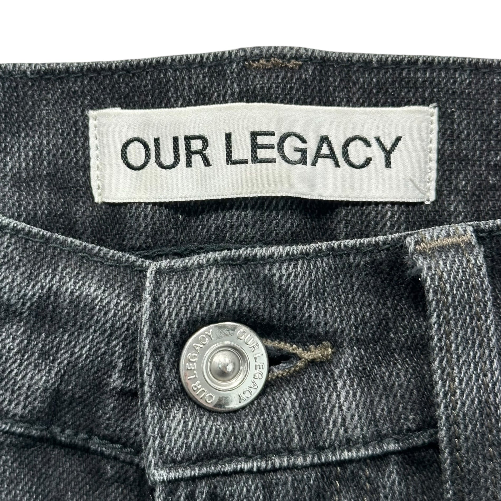 OUR LEGACY(アワーレガシー) 24AW Third Cut “Real Black Chain Twill” サードカット デニム パンツ Ｍ4245TR 30 ブラック ワイド ストレート